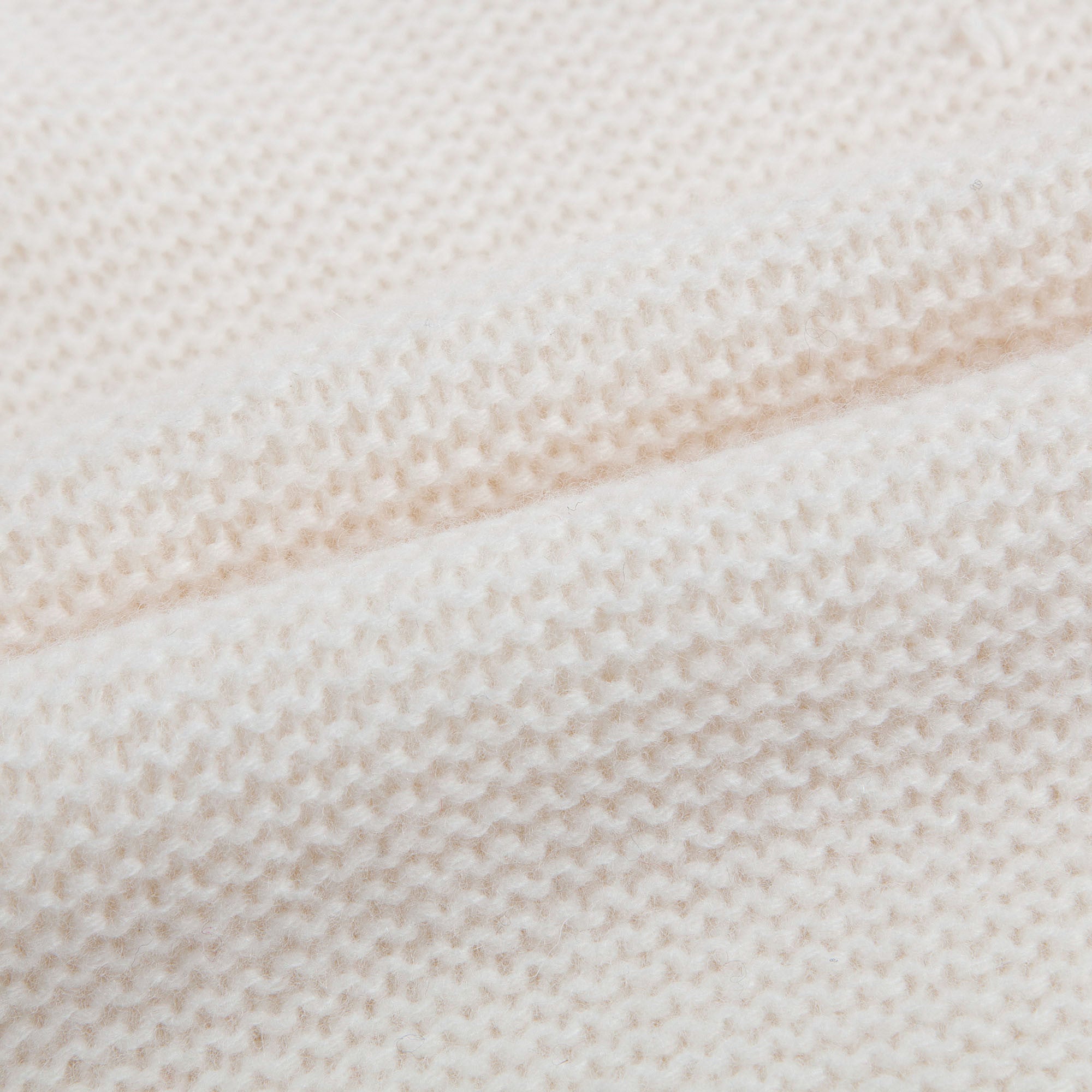 Girls Milk White Wool Sweater With Silver Patch Trims