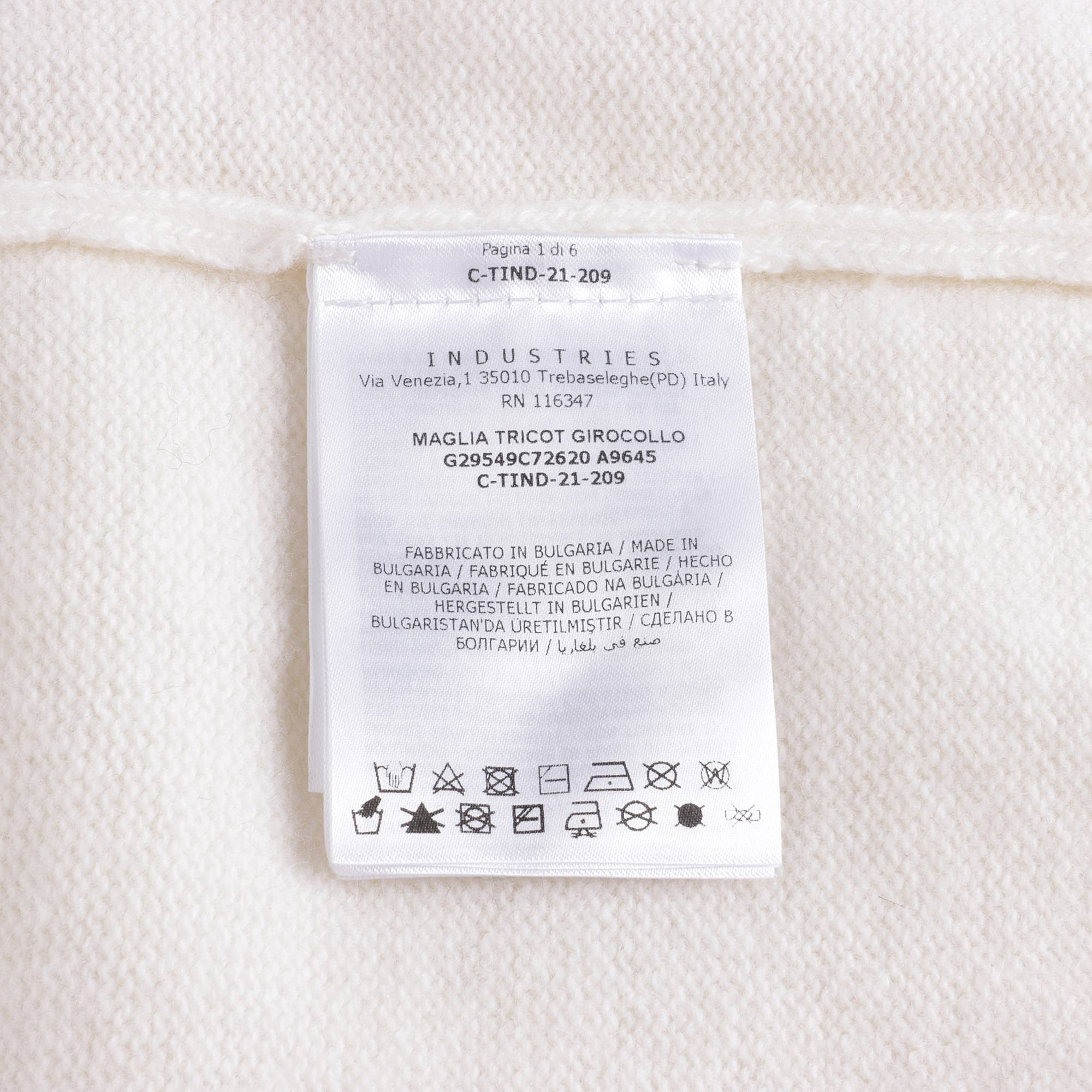 Girls White Logo Wool Sweater