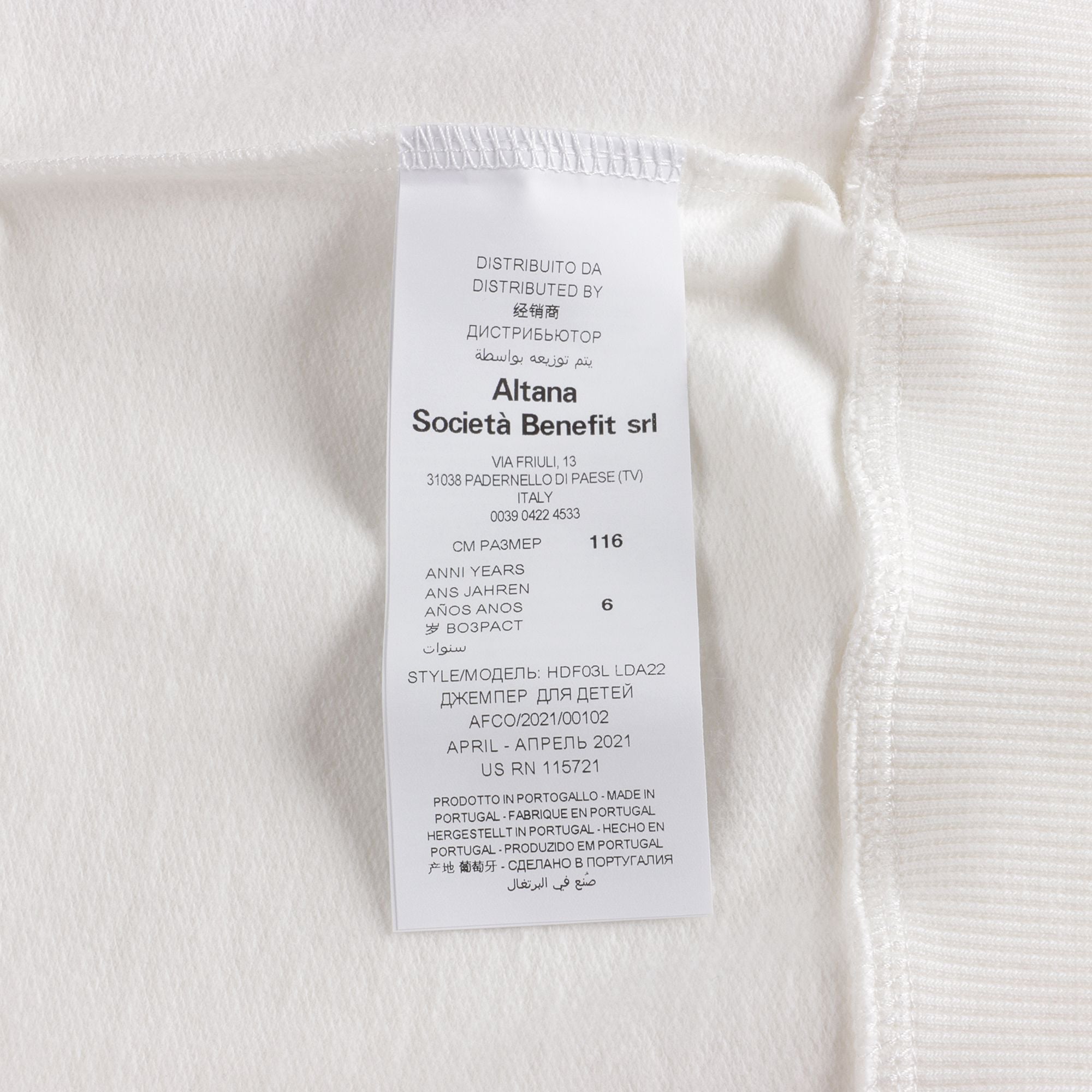Girls White Printed Cotton Sweatshirt