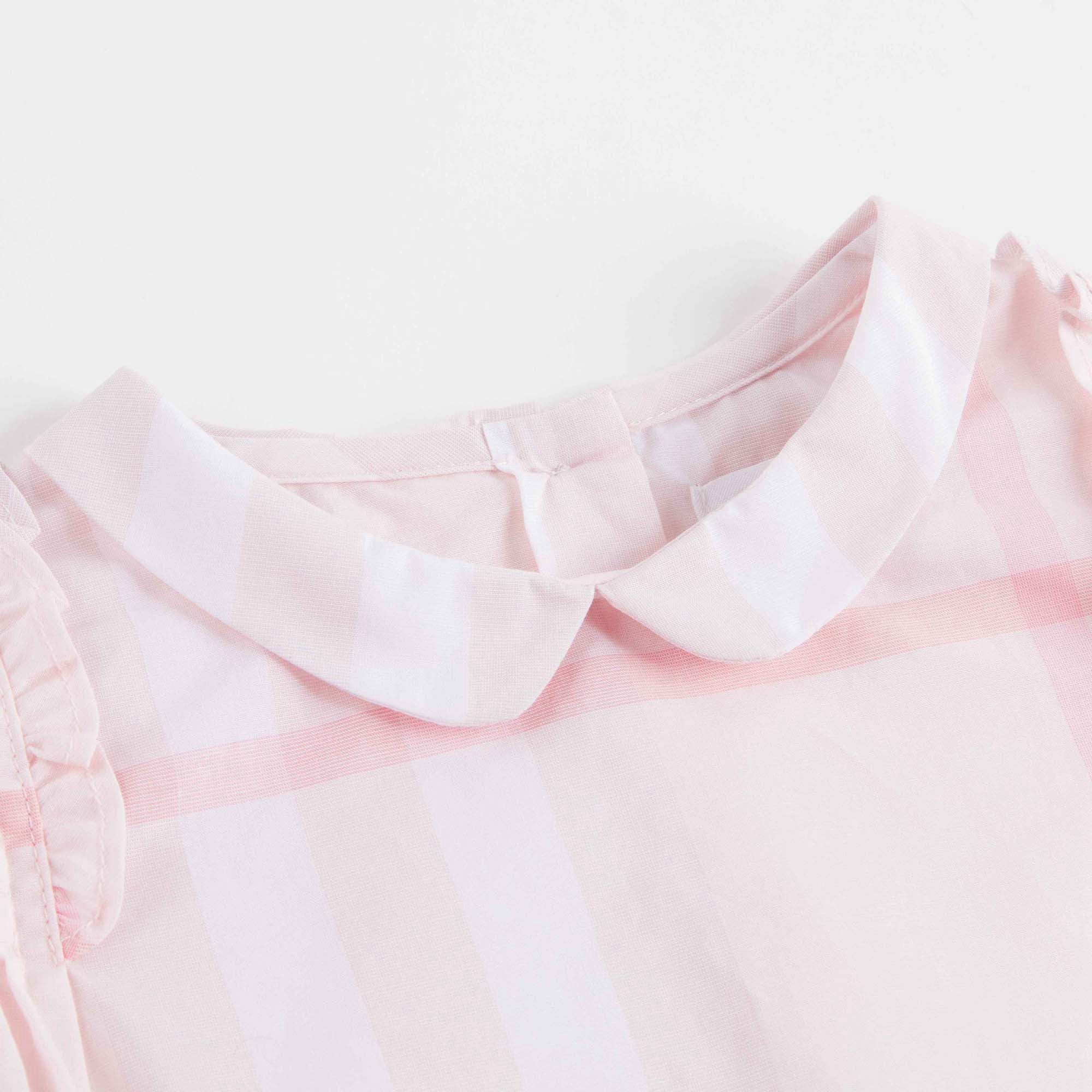 Baby Girls Pink Check Cotton Shirt