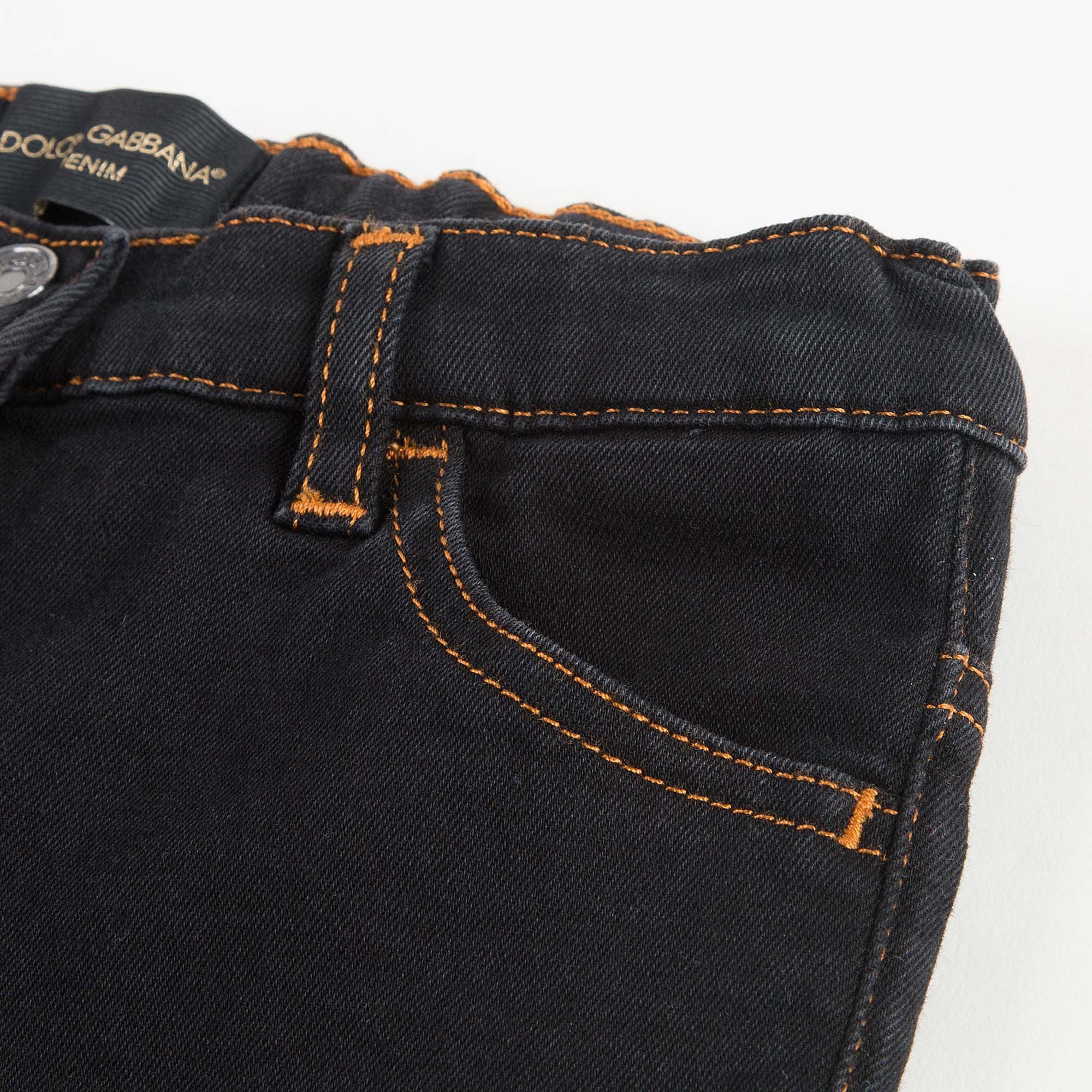 Girls Navy Blue Cotton Denim Jeans