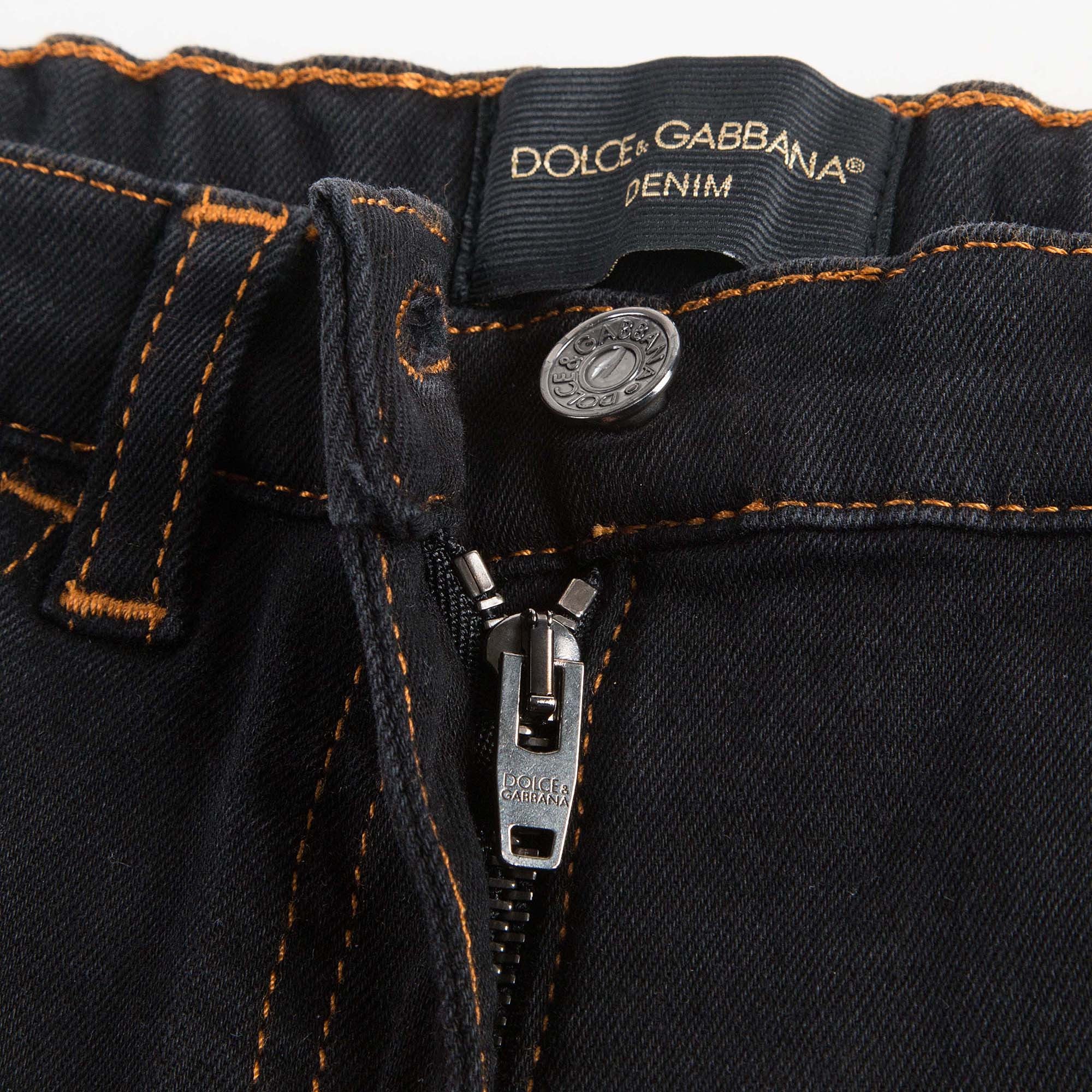 Girls Navy Blue Cotton Denim Jeans
