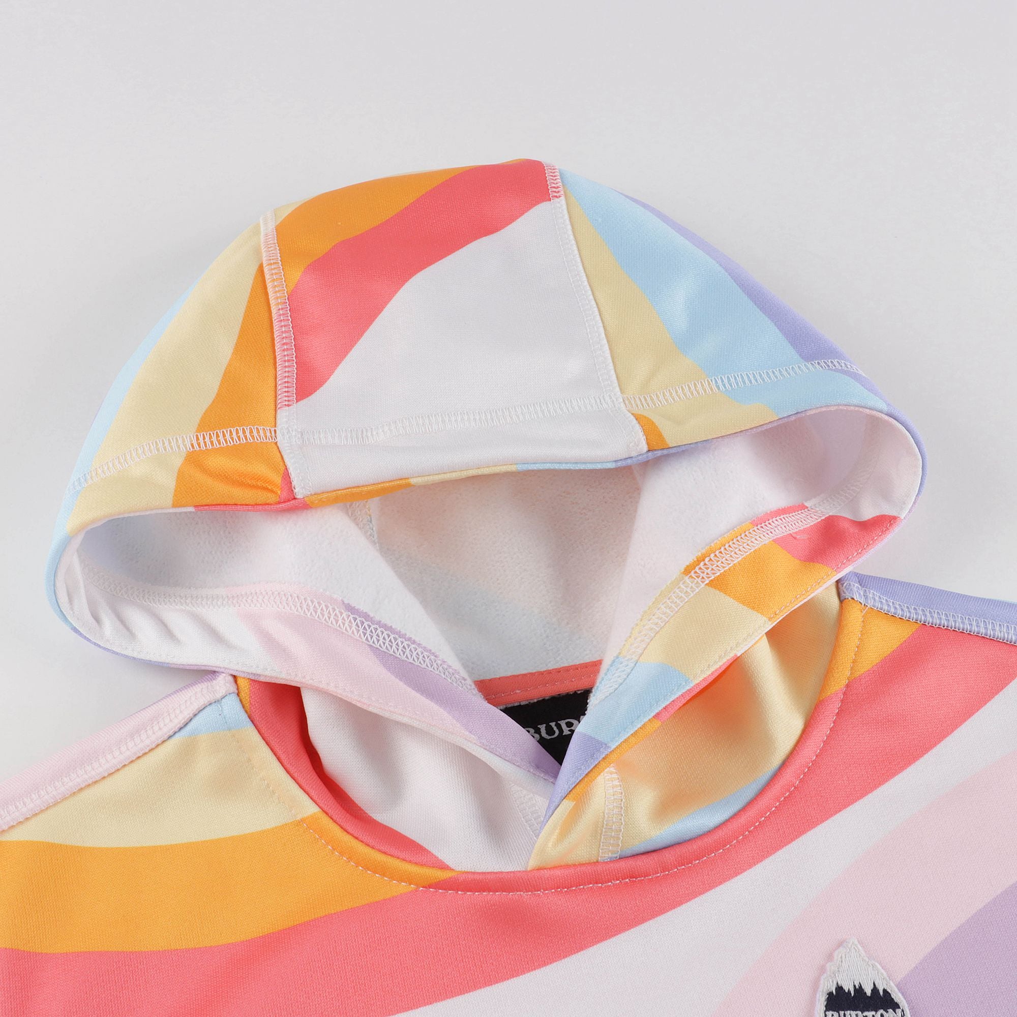 Girls Rainbow Hooded Fleece Sweatshirt