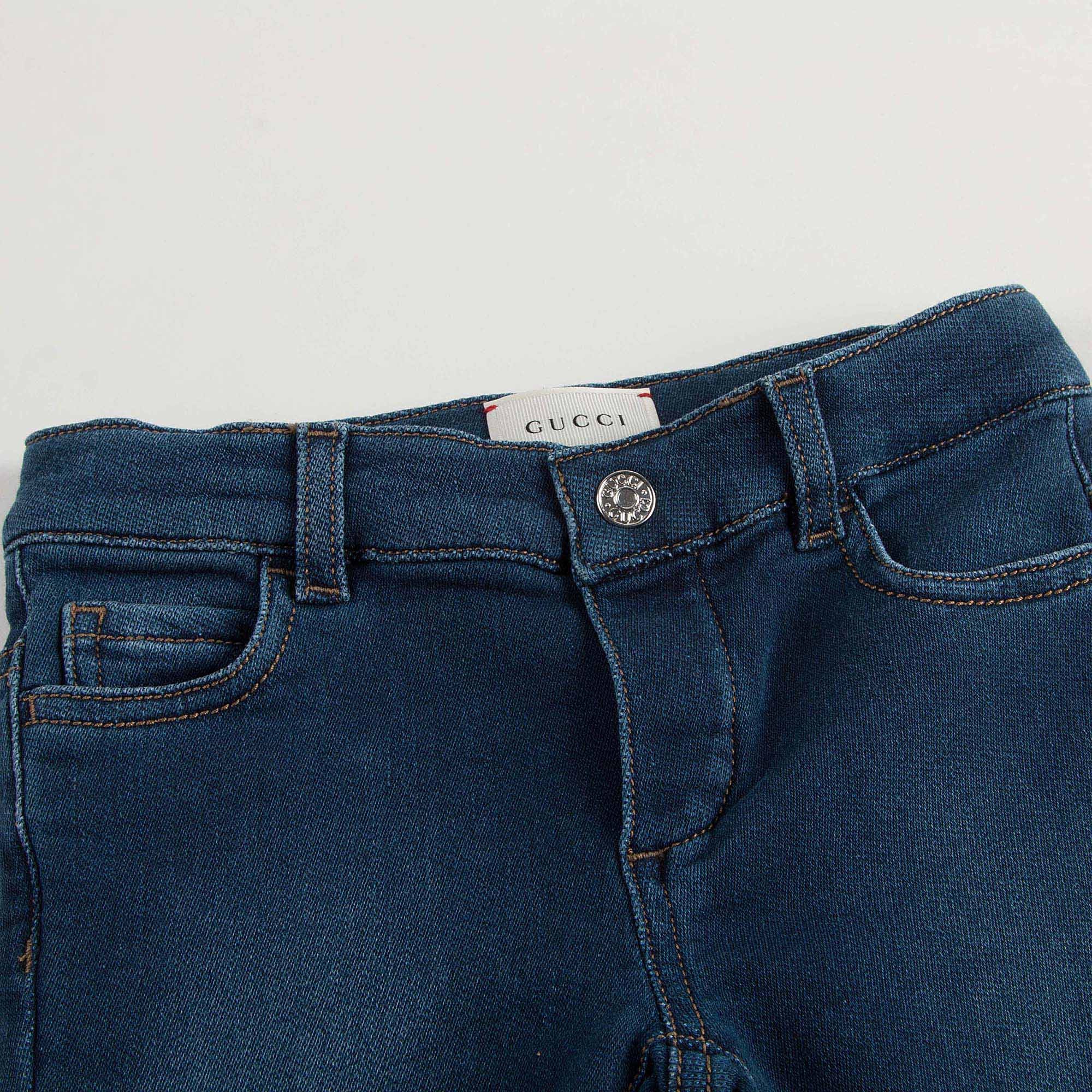 Baby Navy Blue Cotton Denim Jeans