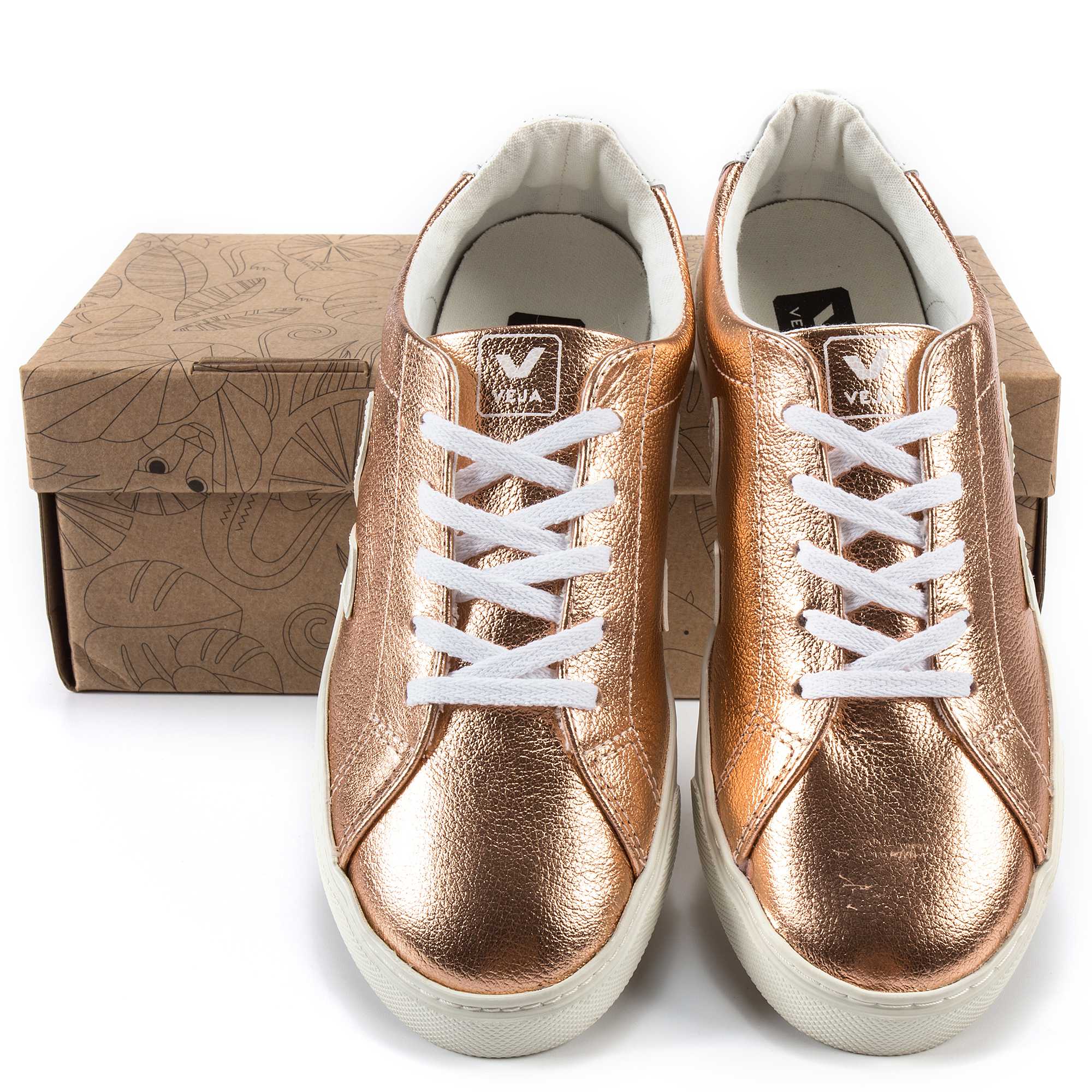 Girls Venus Pierre Leather With White "V" Shoes