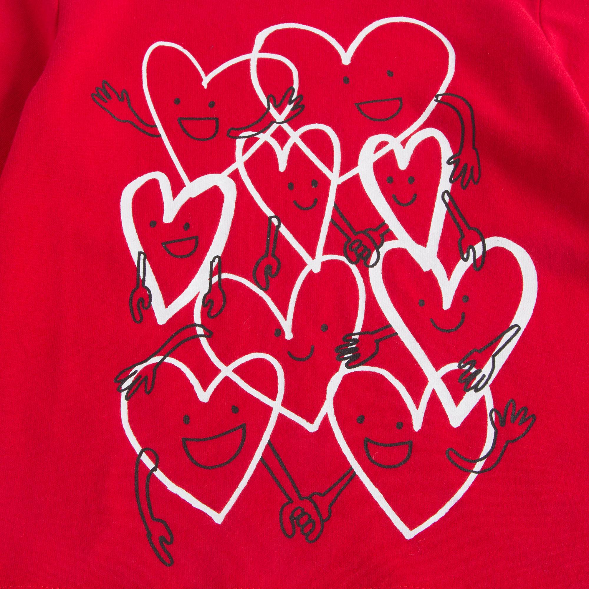 Baby Girls Red Cotton T-shirt