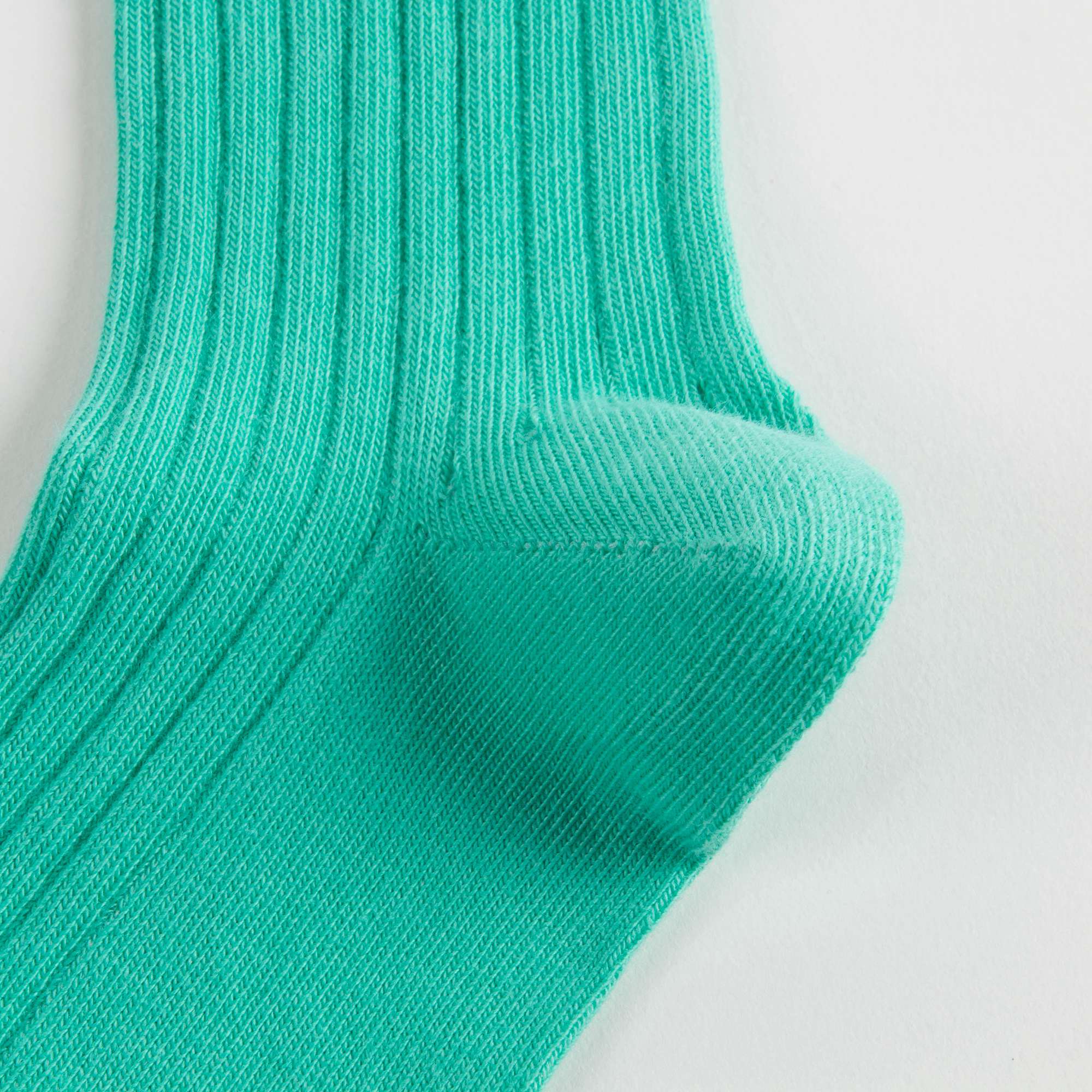 Girls Mint Cotton Rib Ankle Socks