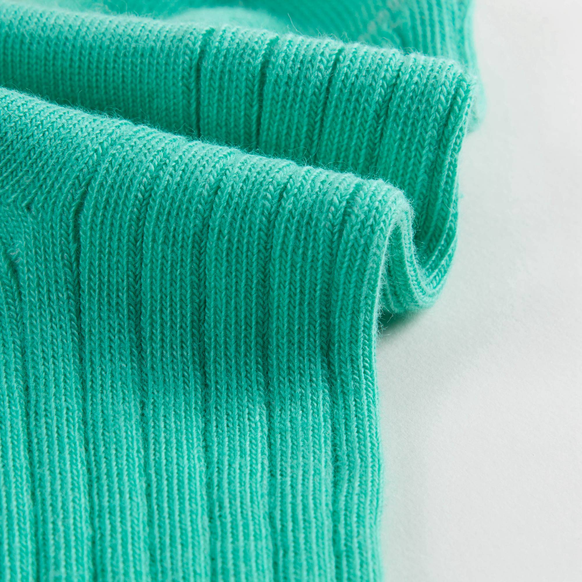 Girls Mint Cotton Rib Ankle Socks
