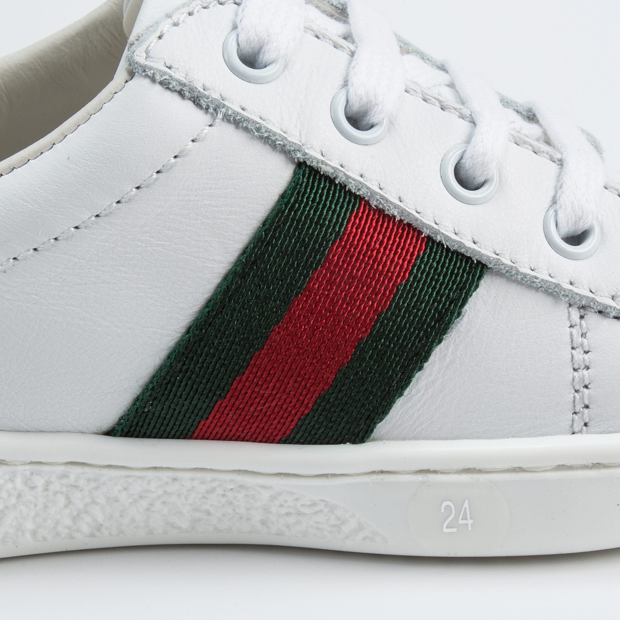 Girls & Boys White Leather Shoes