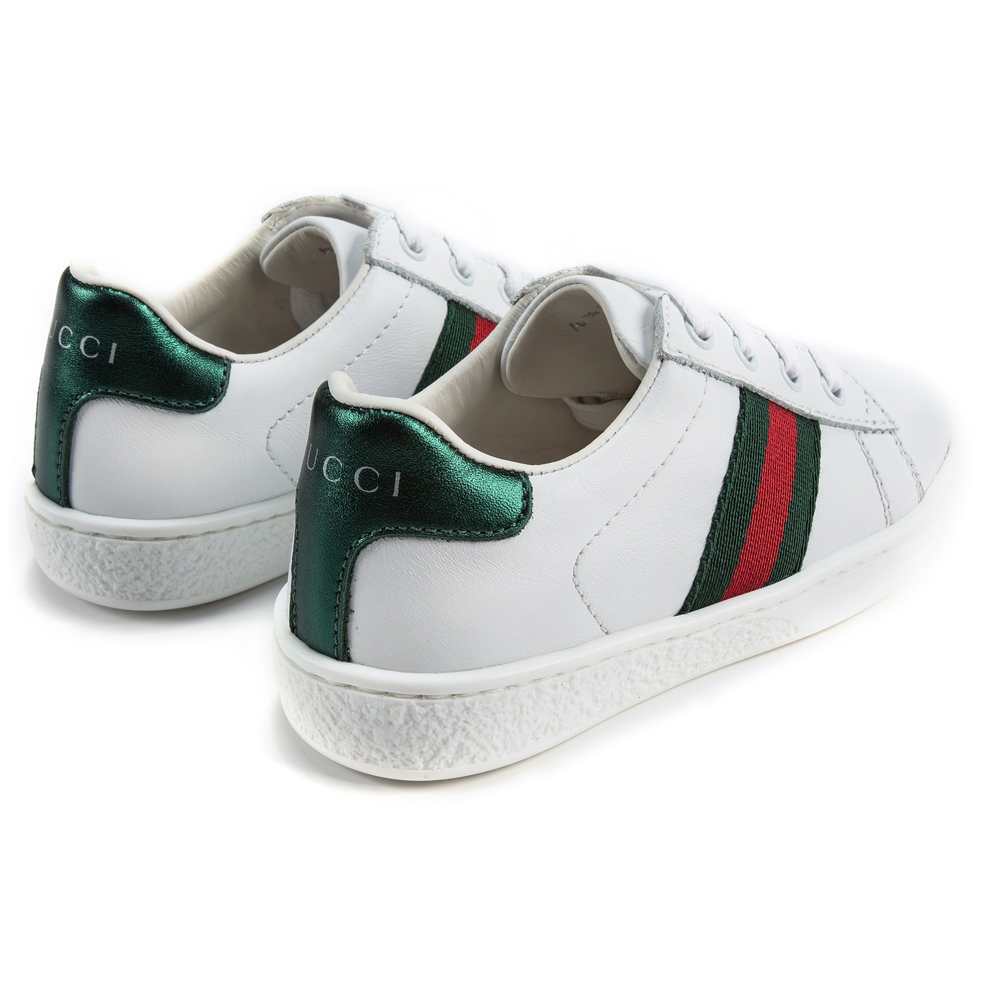 Girls & Boys White Leather Shoes