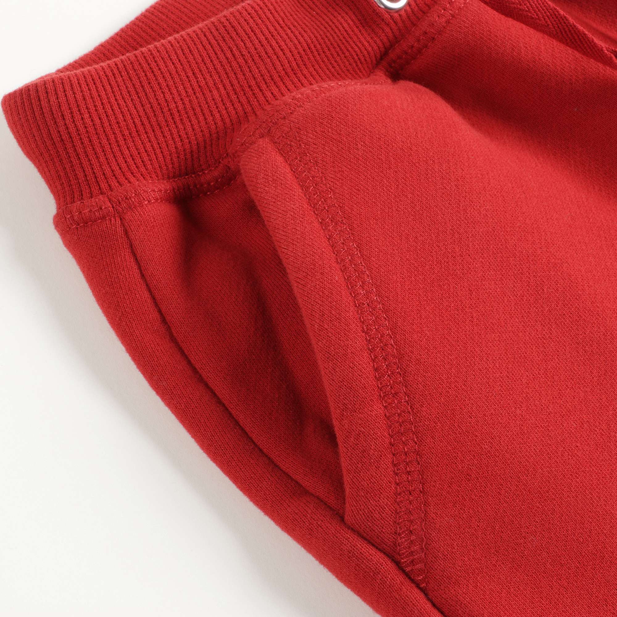 Girls Red Cotton Joggers