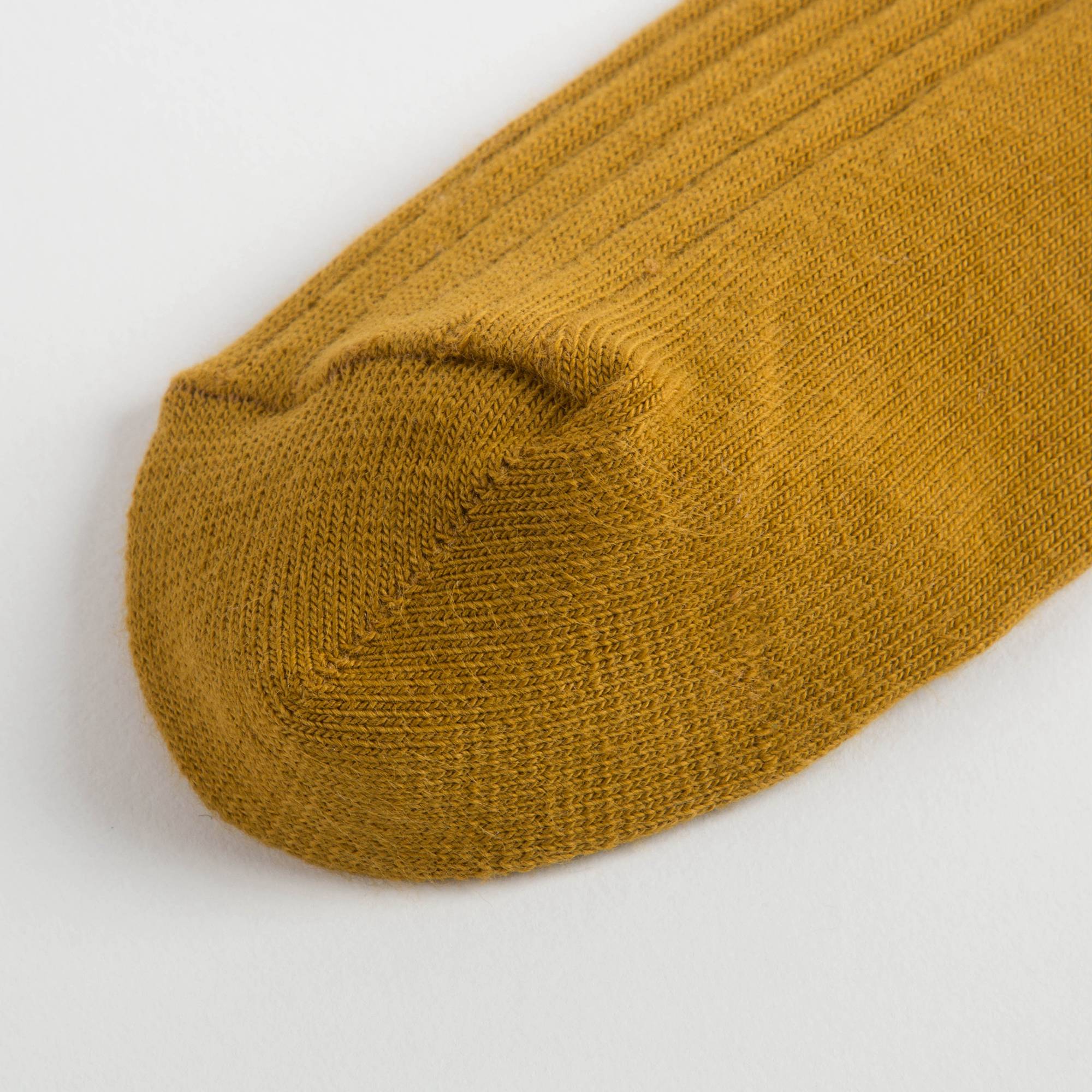 Girls Mustard Cotton Rib Ankle Socks
