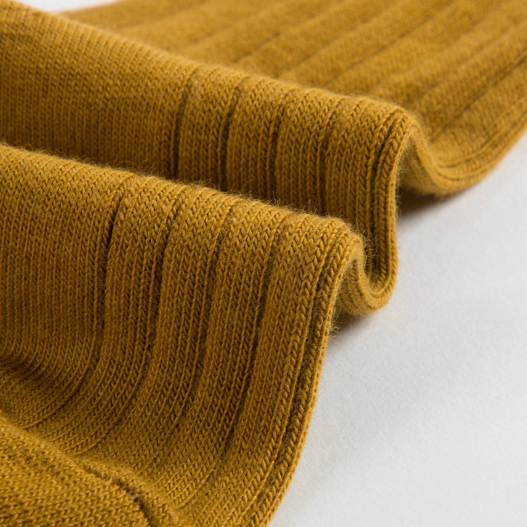 Girls Mustard Cotton Rib Ankle Socks