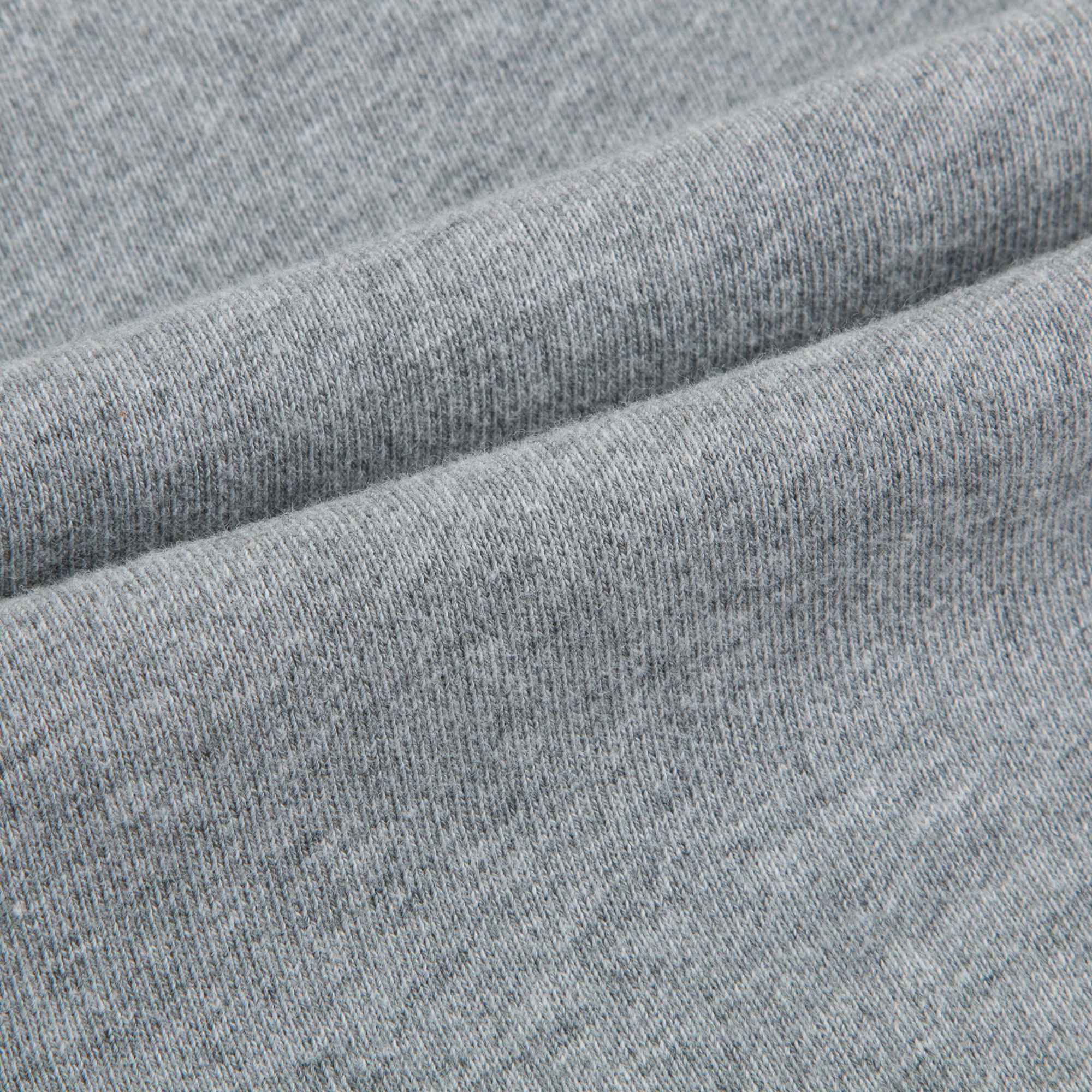 Girls Grey Melange Cotton Trousers
