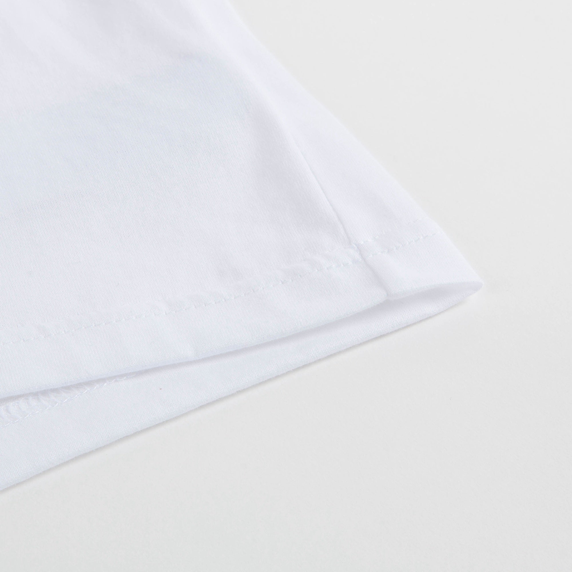 Girls White Cotton T-shirt