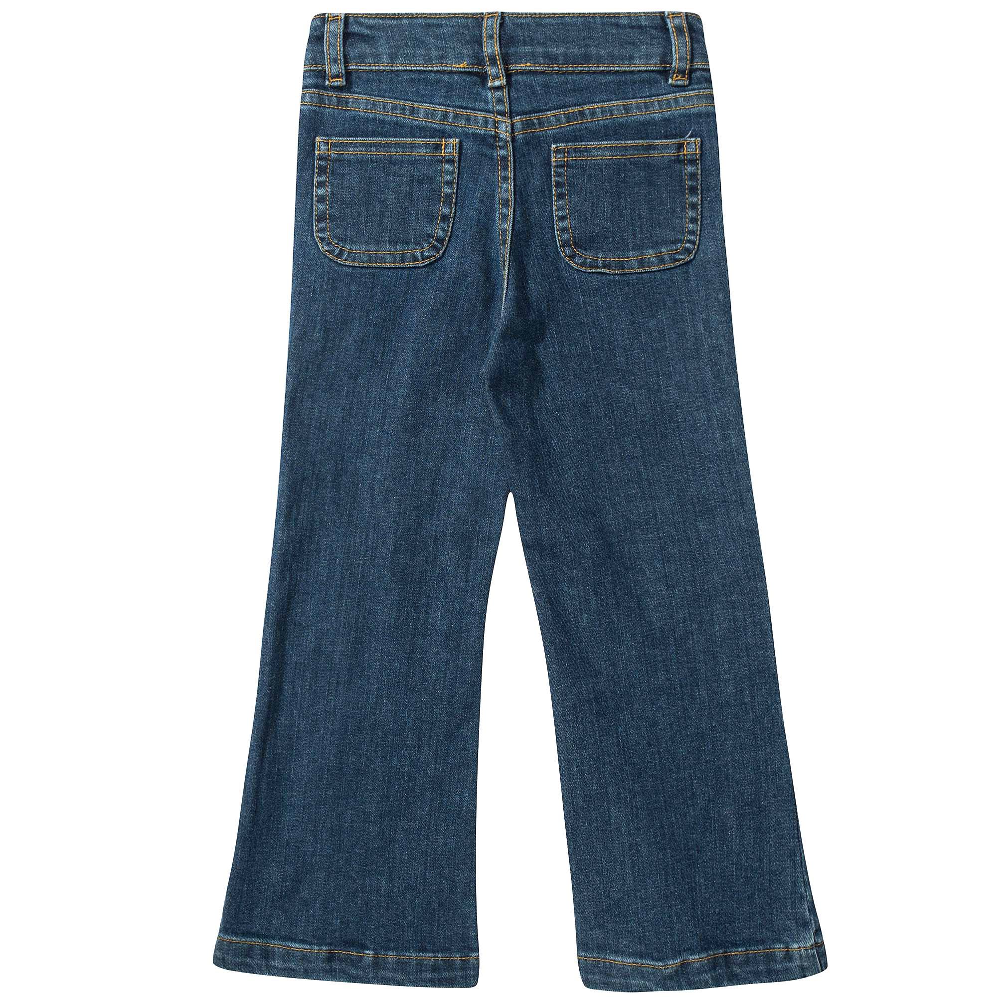 Girls Blue Denim Cotton Trousers