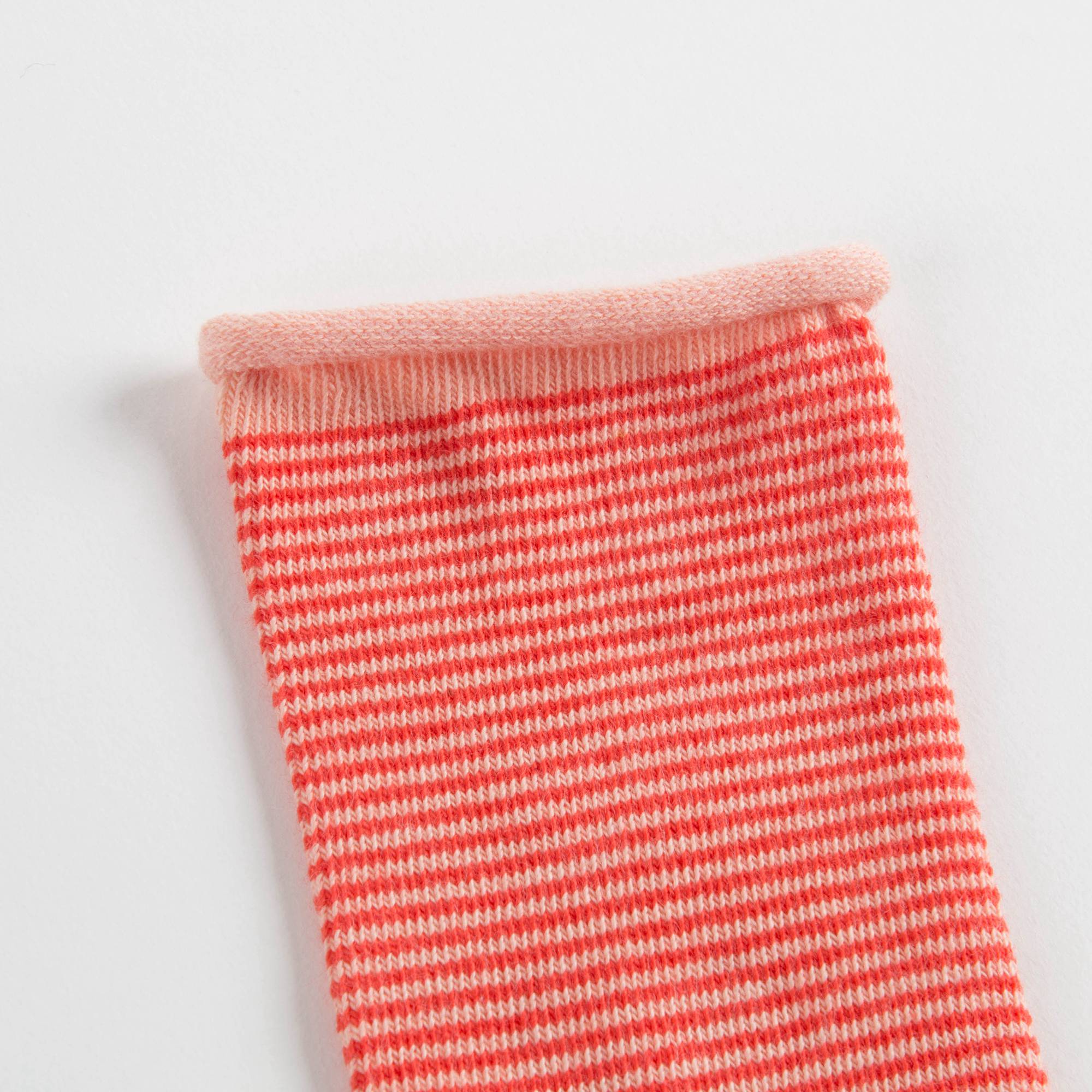 Girls Apricot Stripe Cotton Socks