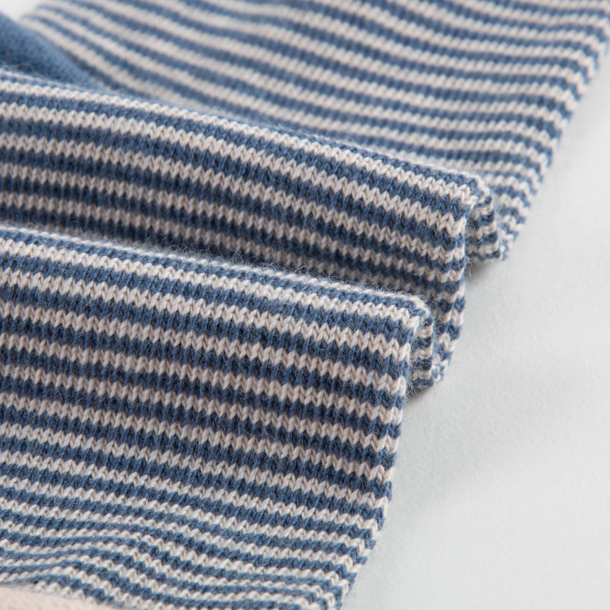 Girls Blue Stripe Cotton Socks