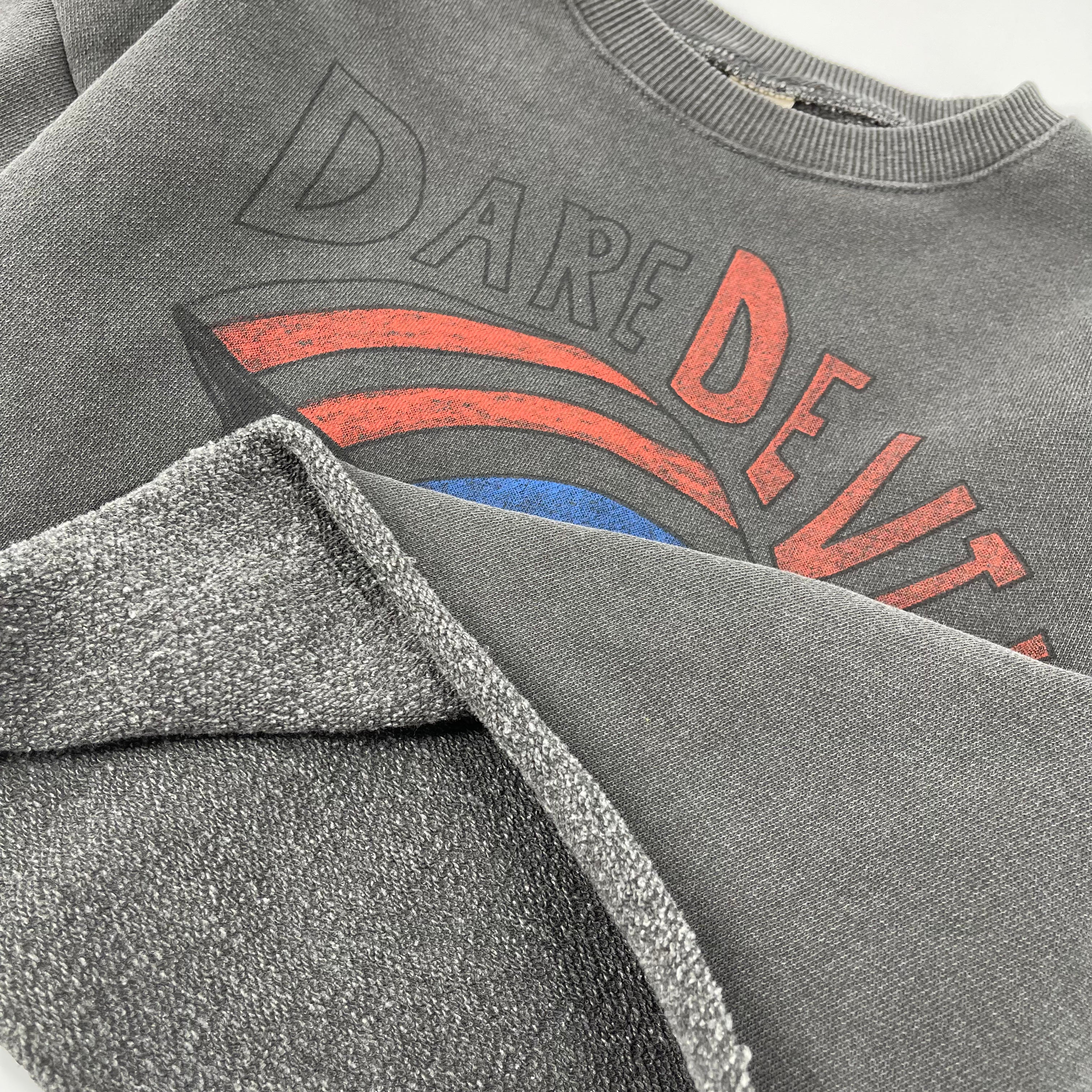 Girls Charcoal Printed Cotton Sweatshirt
