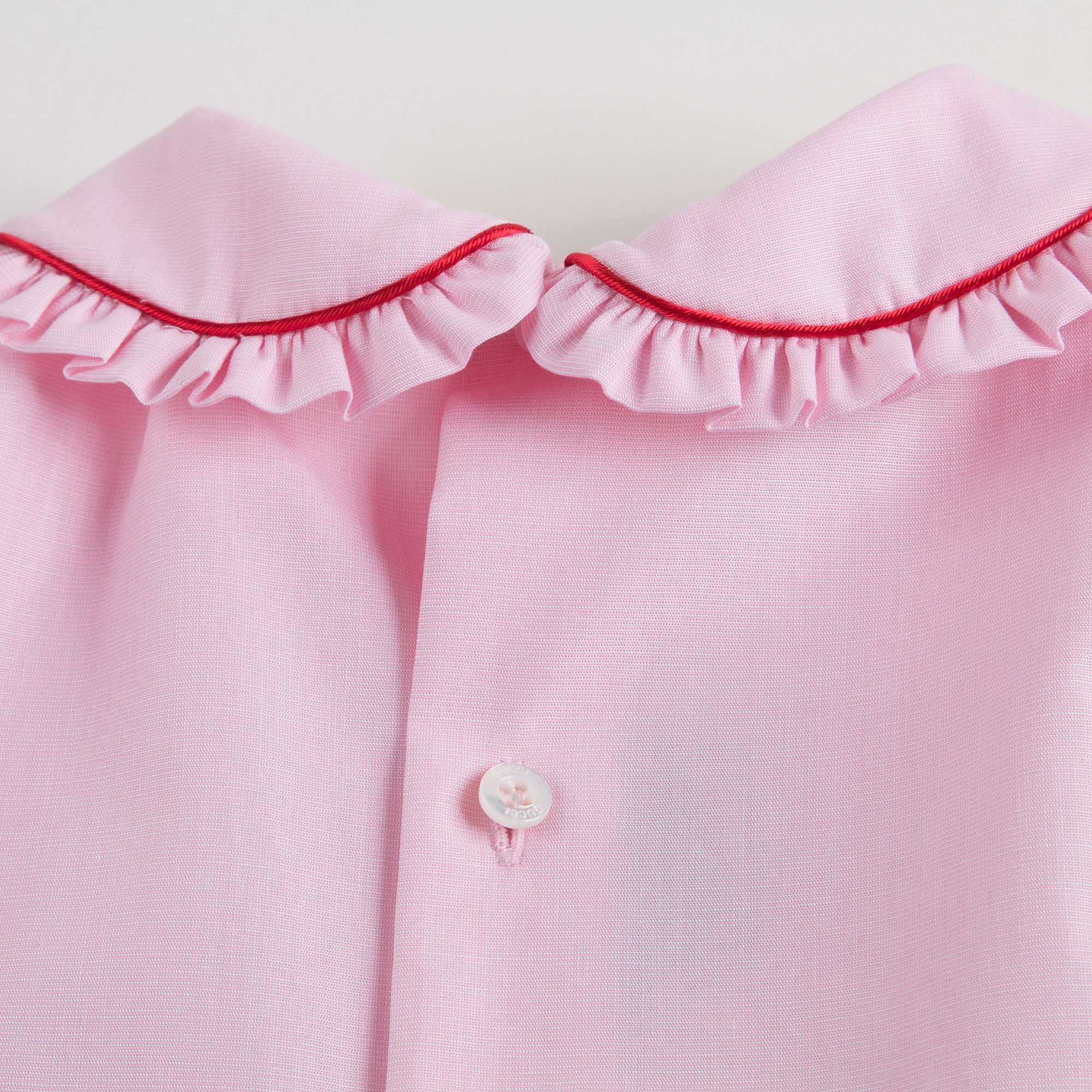 Baby Girls Light Pink Ribbed Cuffs Top