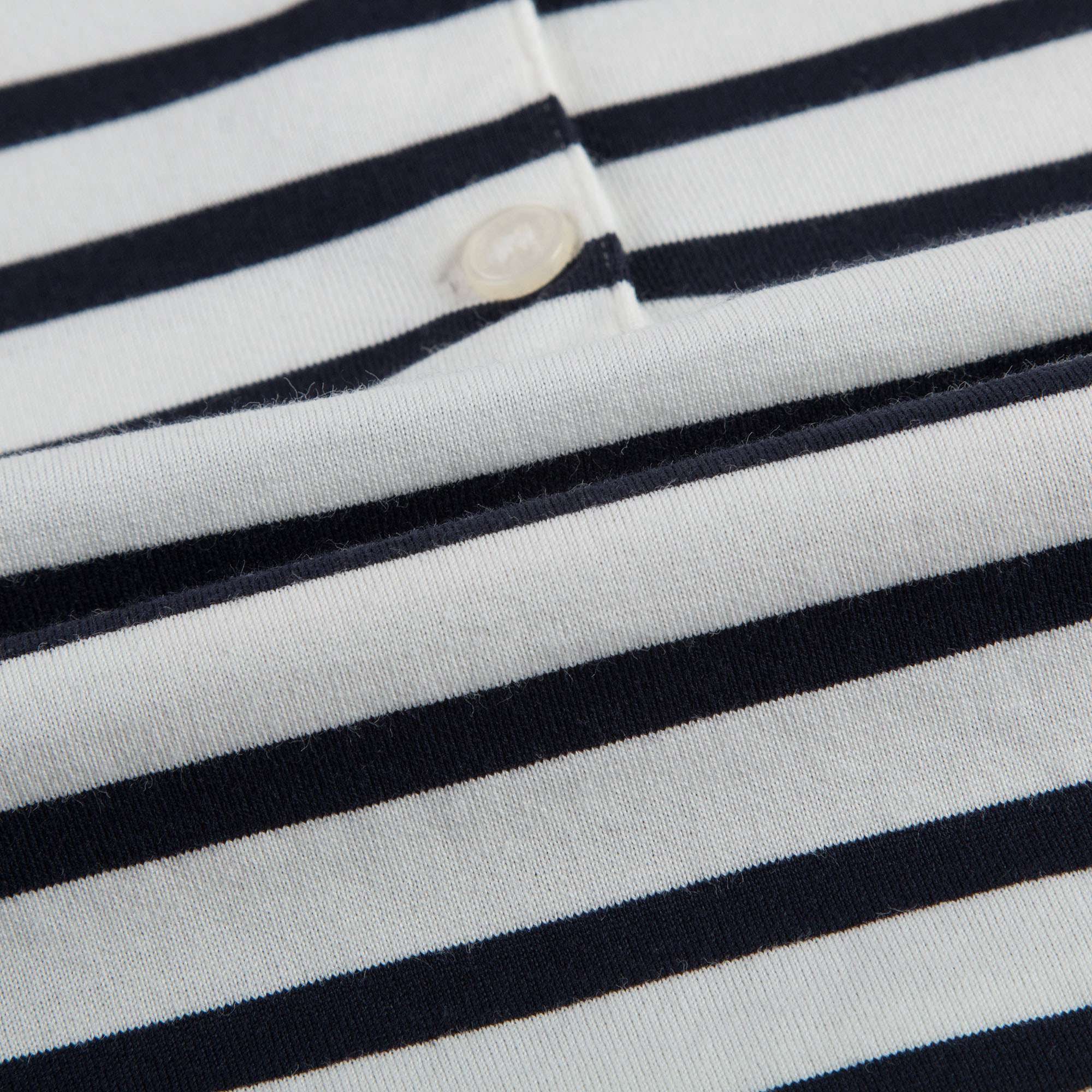 Girls Navy Blue & White Stripe T-Shirt