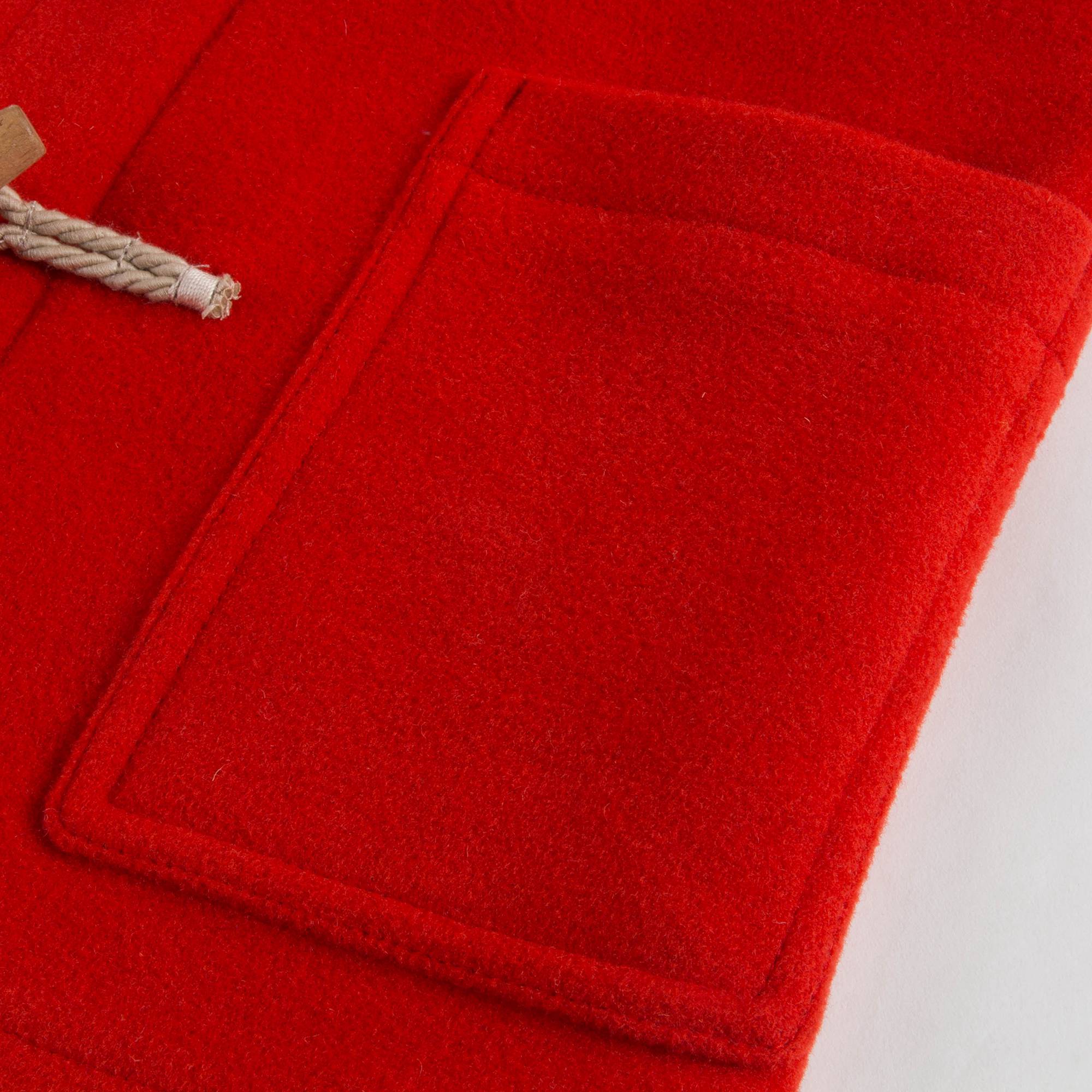Girls Orange Red Wool Coat