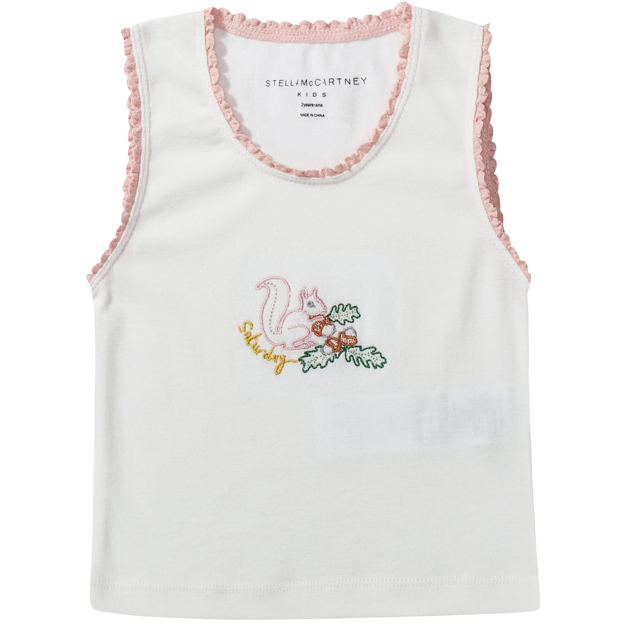 Girls White Organic Cotton  Vests 7 Pack Gift Set