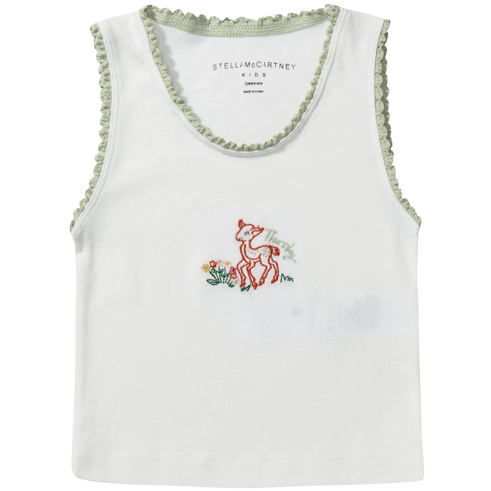 Girls White Organic Cotton  Vests 7 Pack Gift Set