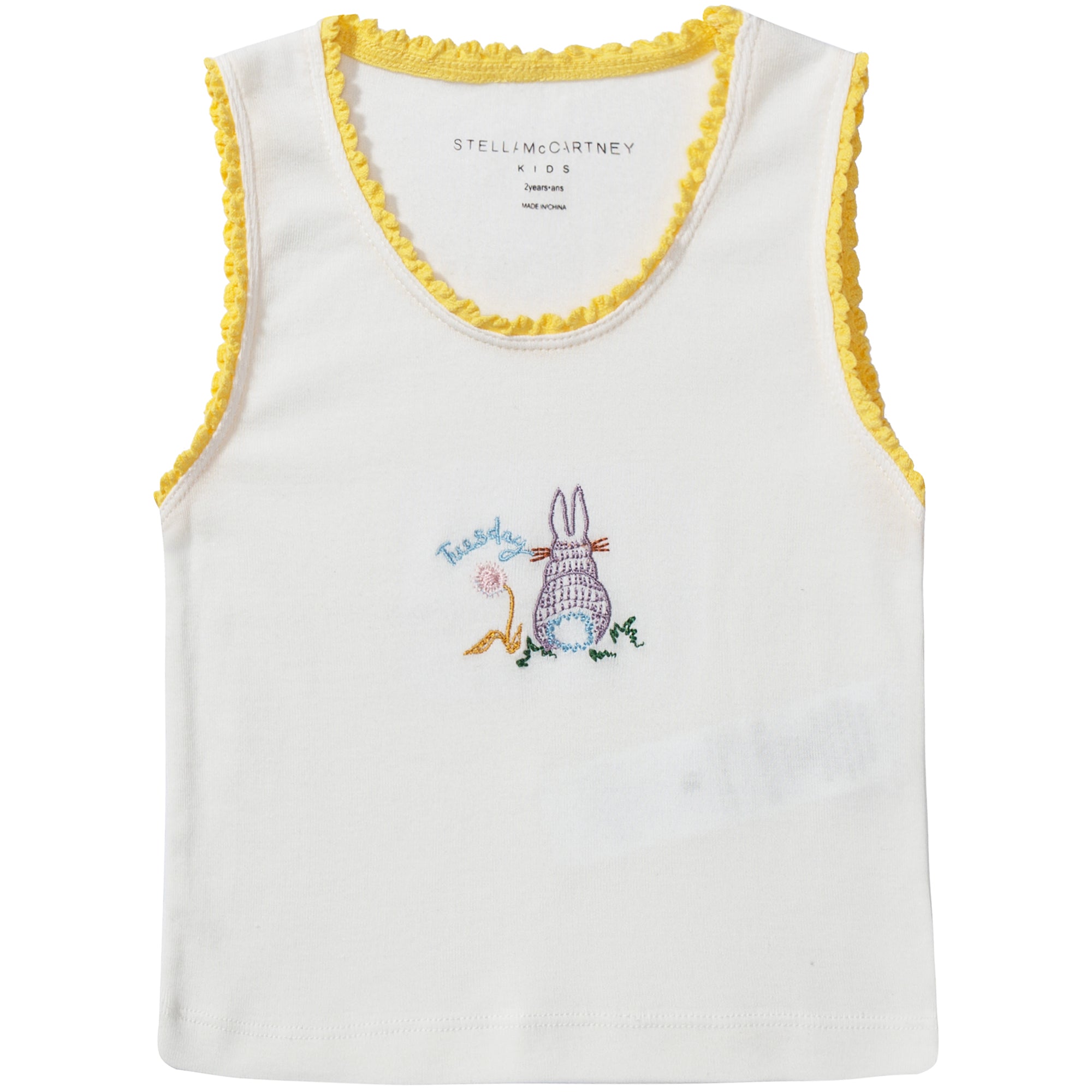 Girls White Organic Cotton  Vests 7 Pack Gift Set