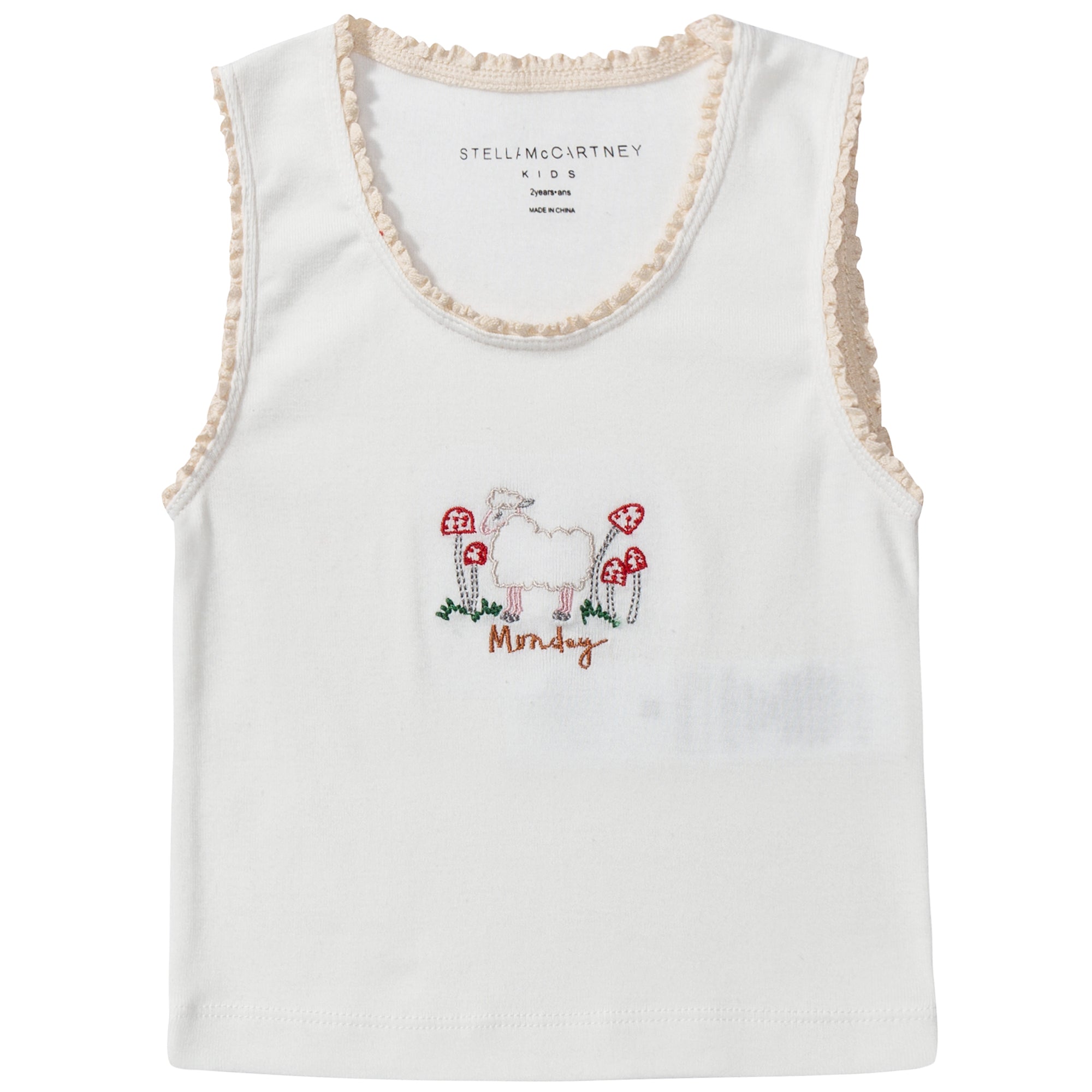 Girls White Organic Cotton  Vests 7 Pack Gift Set