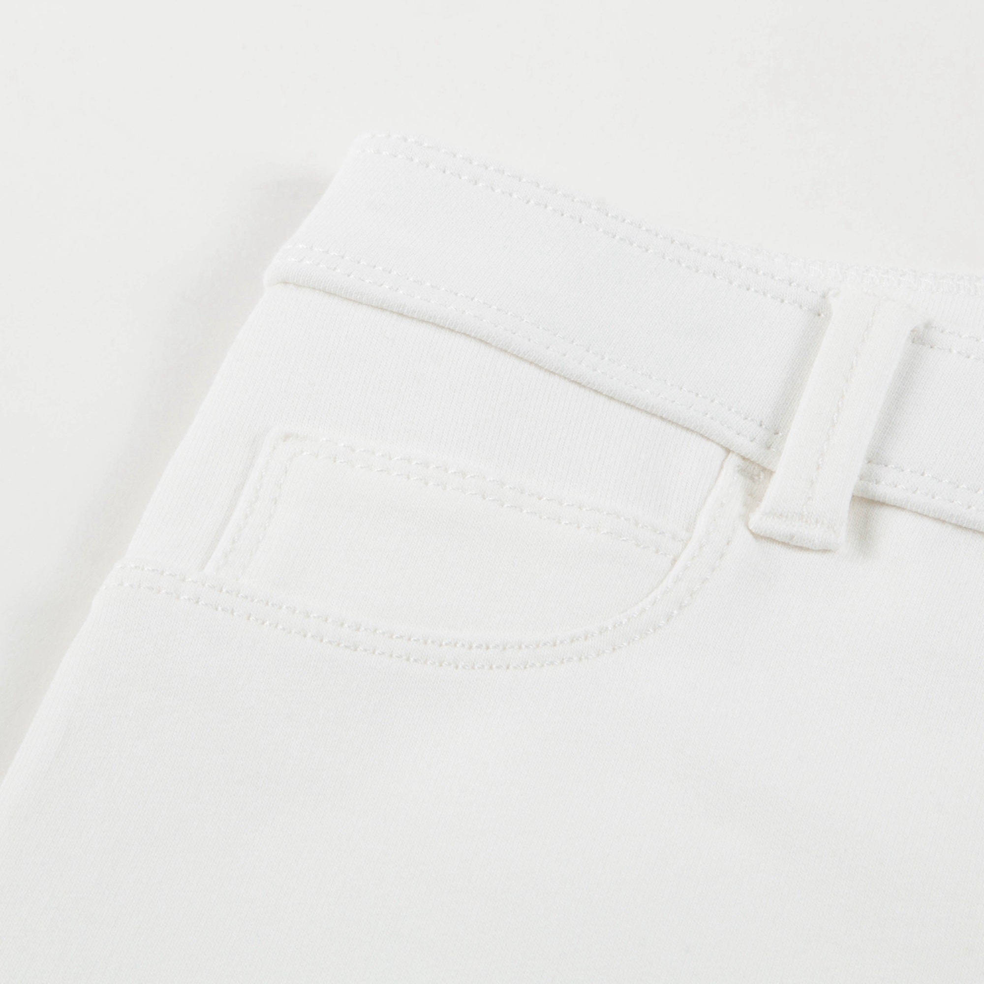 Girls   White   "Pantalone"   Leggings
