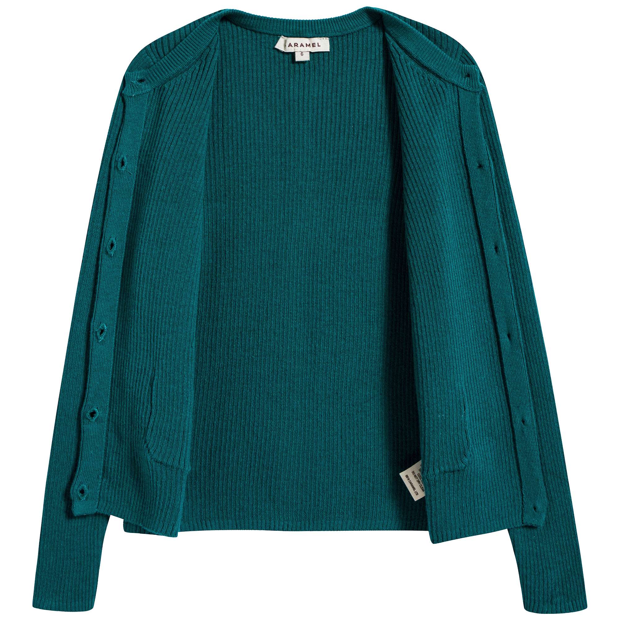 Girls Teal Cotton Zenobia Cardigan
