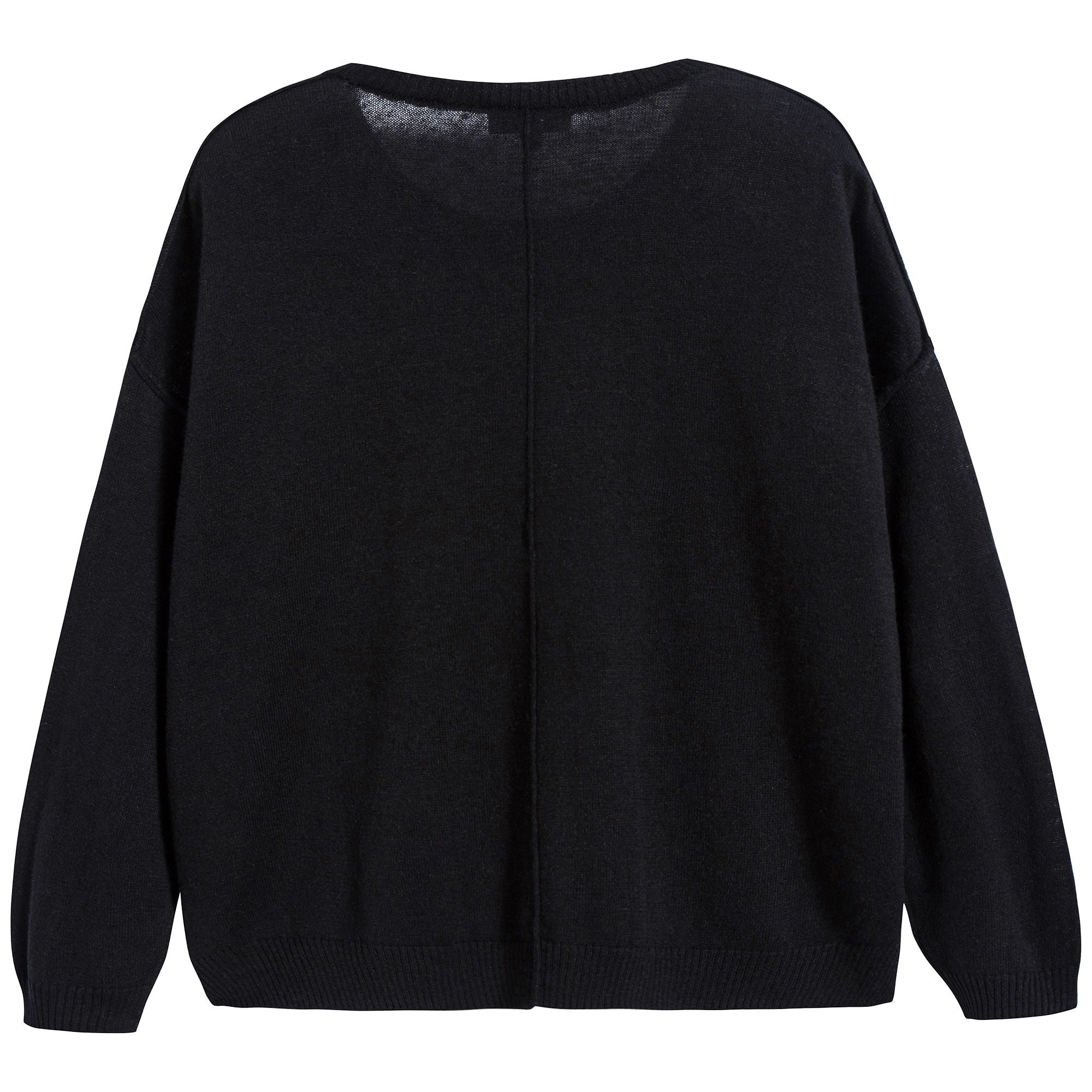 Girls Black Lotus Jumper