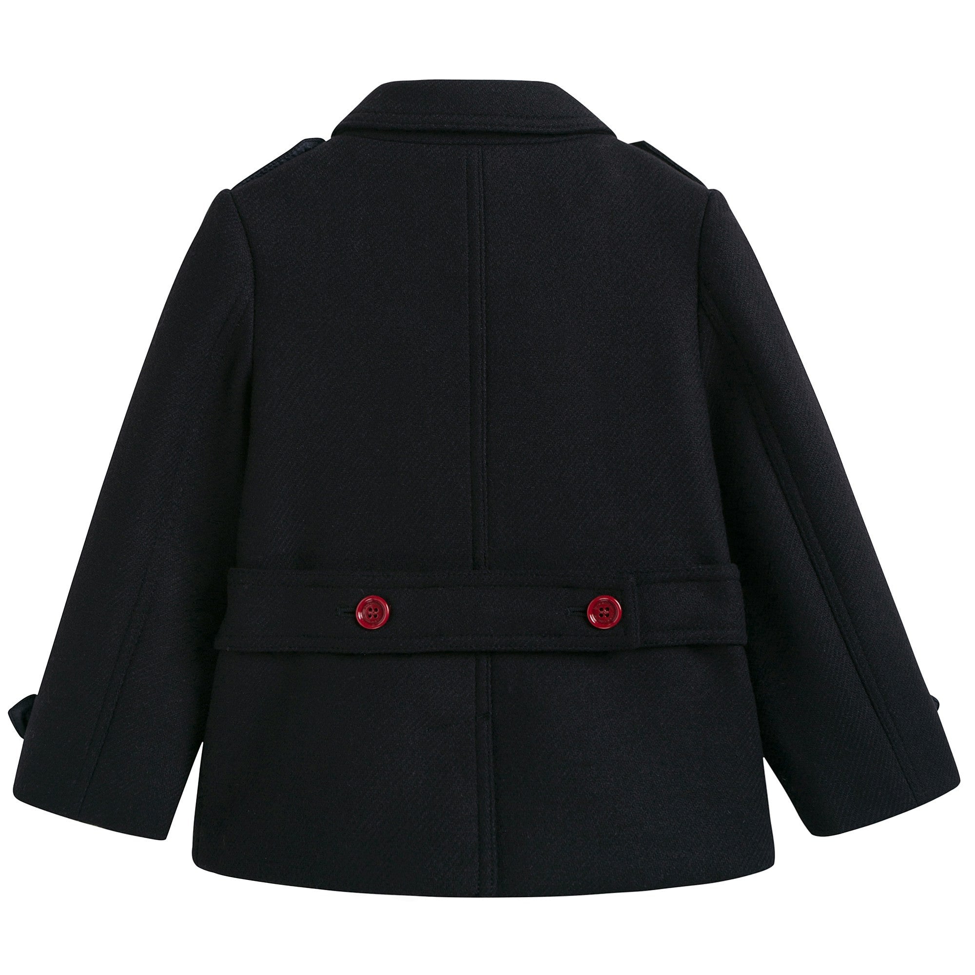 Baby Navy Blue Wool Coat