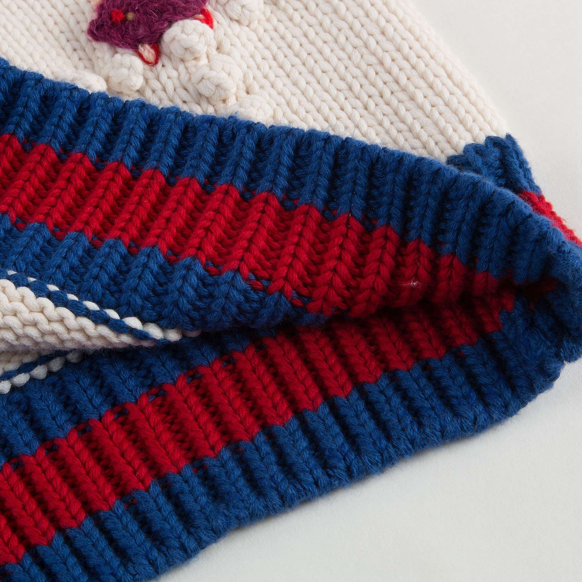 Girls White Knitted Trims Cotton Sweater
