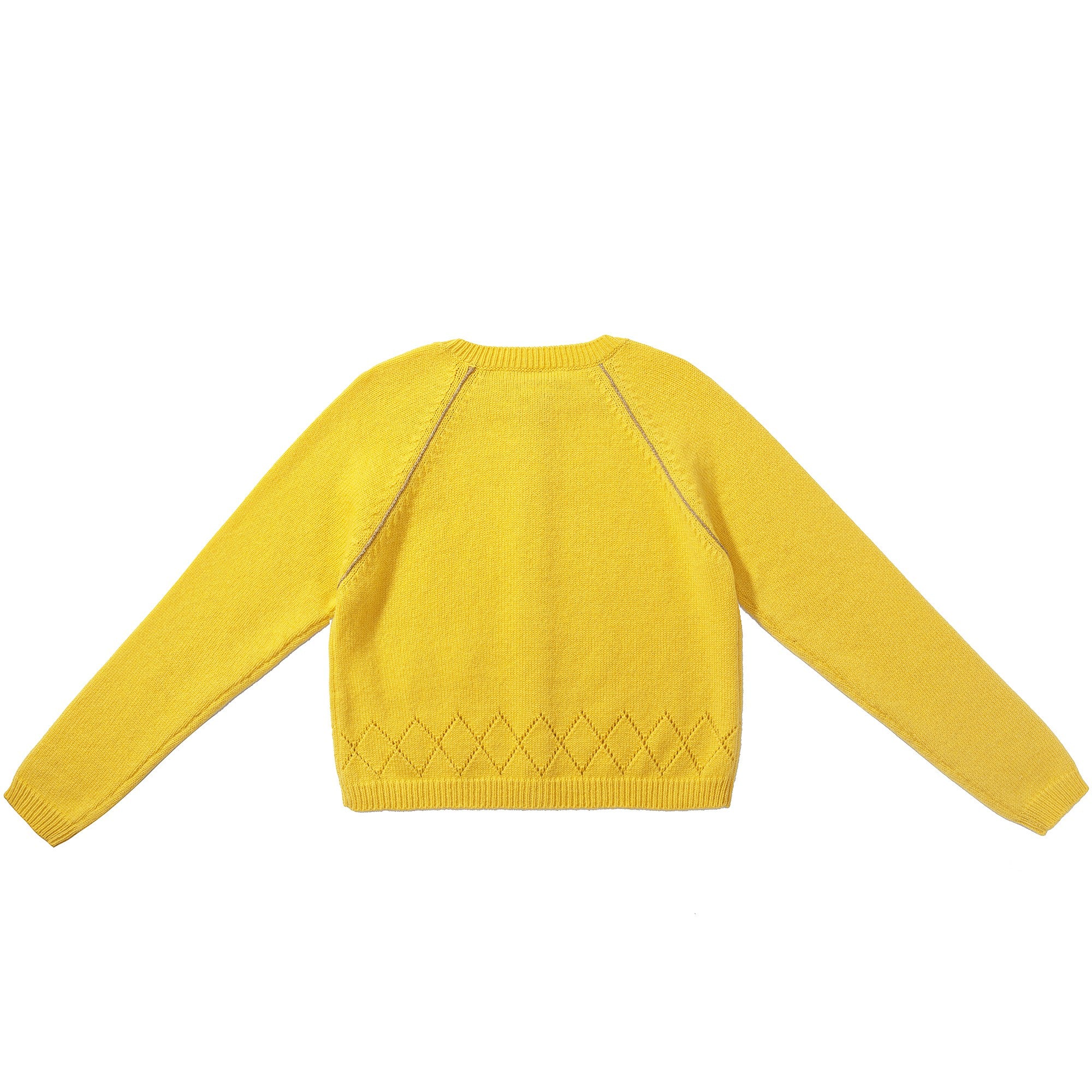 Girls Gold  Yellow  Cashmere  Cardigan