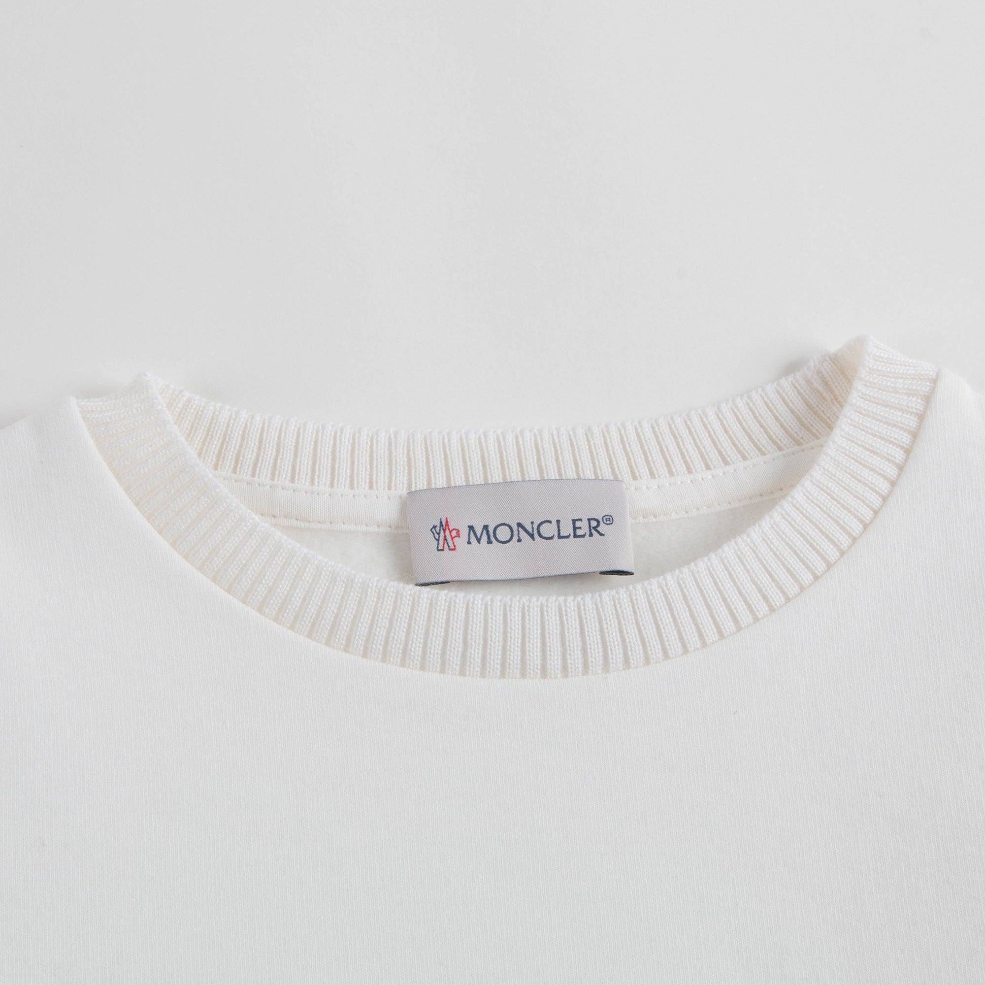 Girls White "MAGLIA GIROCOLLO" Cotton Sweatshirts