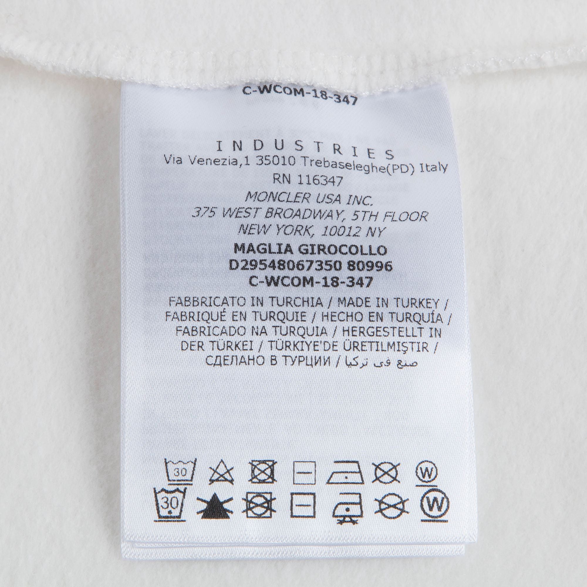 Girls White "MAGLIA GIROCOLLO" Cotton Sweatshirts