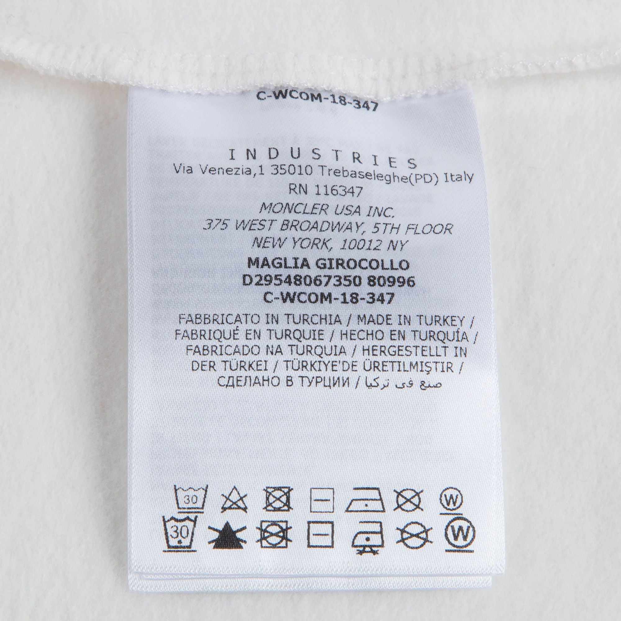 Girls White "MAGLIA GIROCOLLO" Cotton Sweatshirts