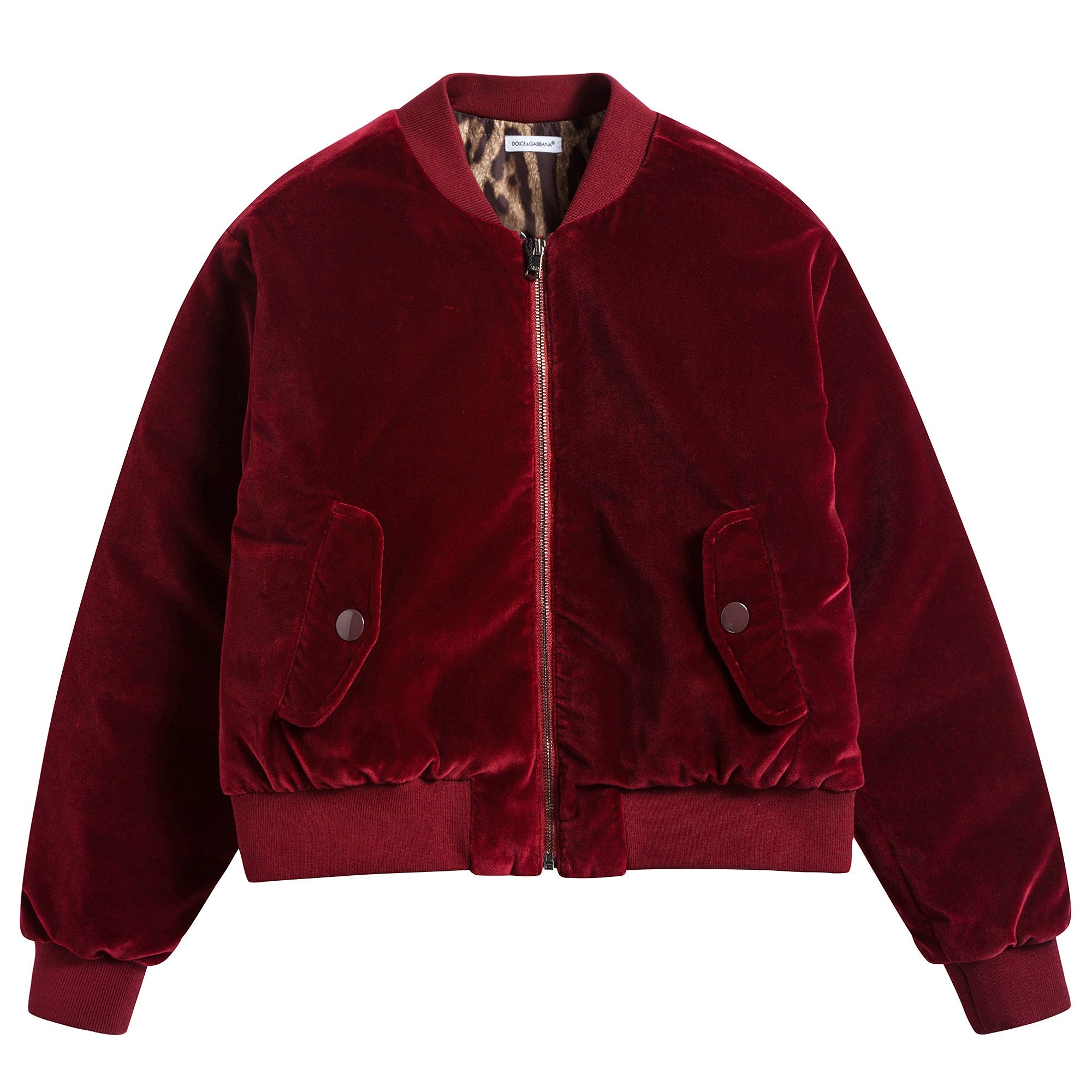 Girls  Red   Velvet  Liner  Pilot   Jacket