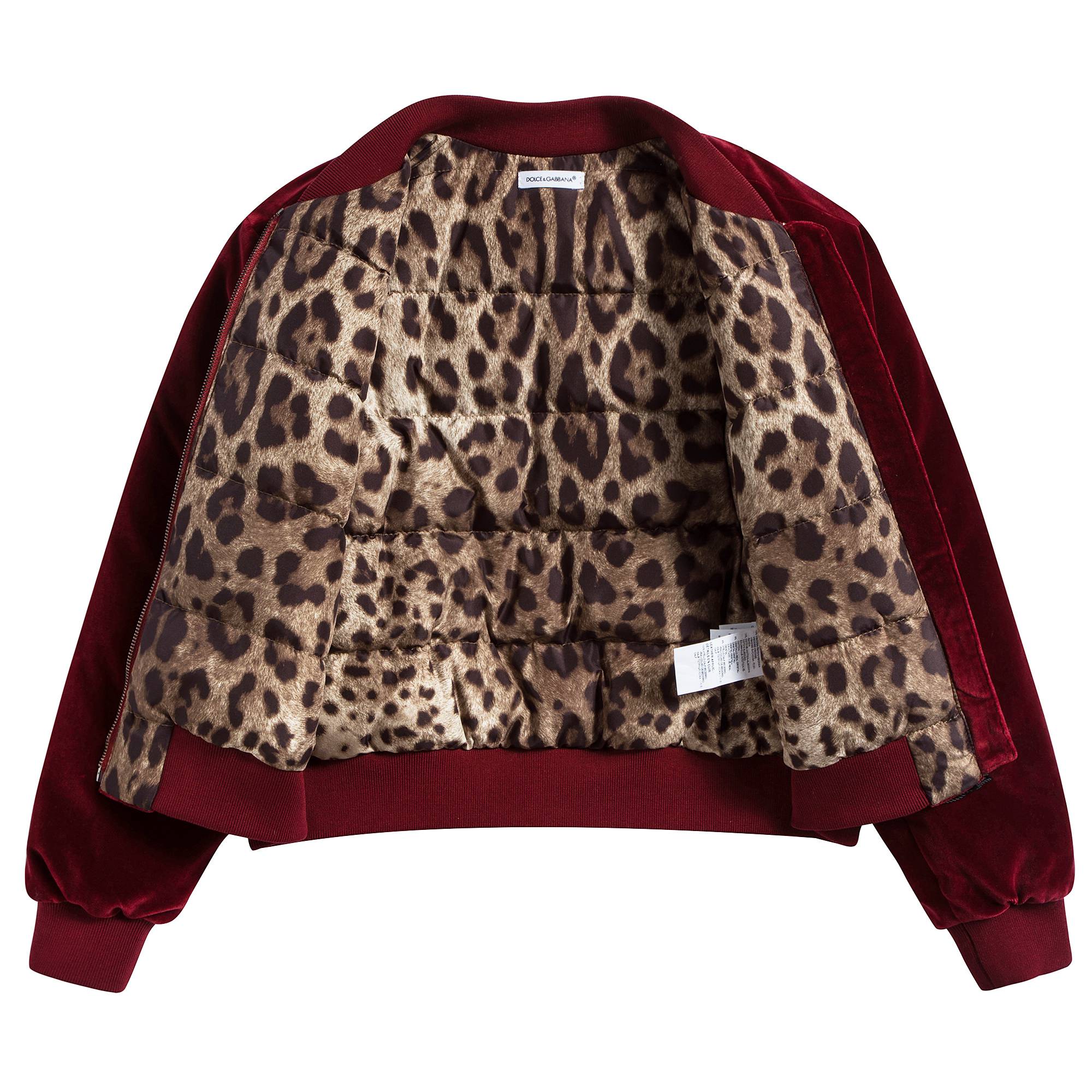 Girls  Red   Velvet  Liner  Pilot   Jacket