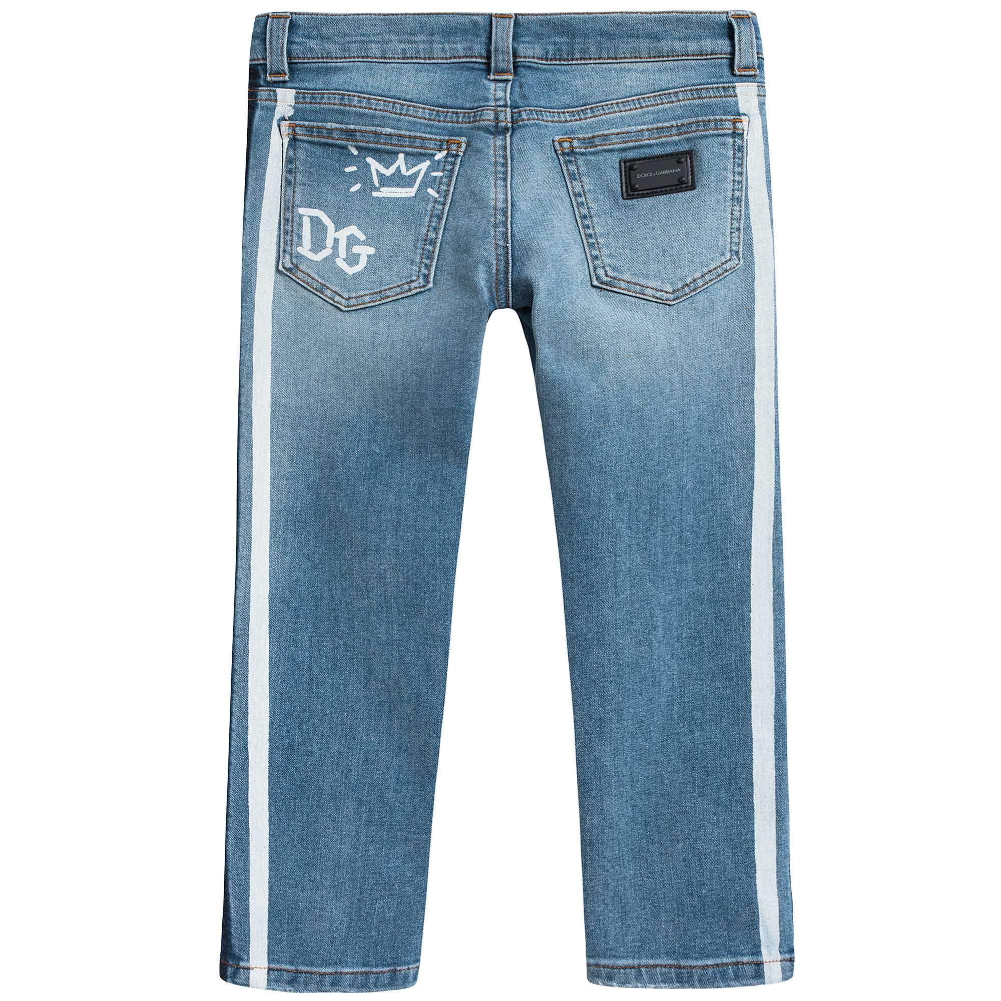 Girls Light Blue Cotton Trousers
