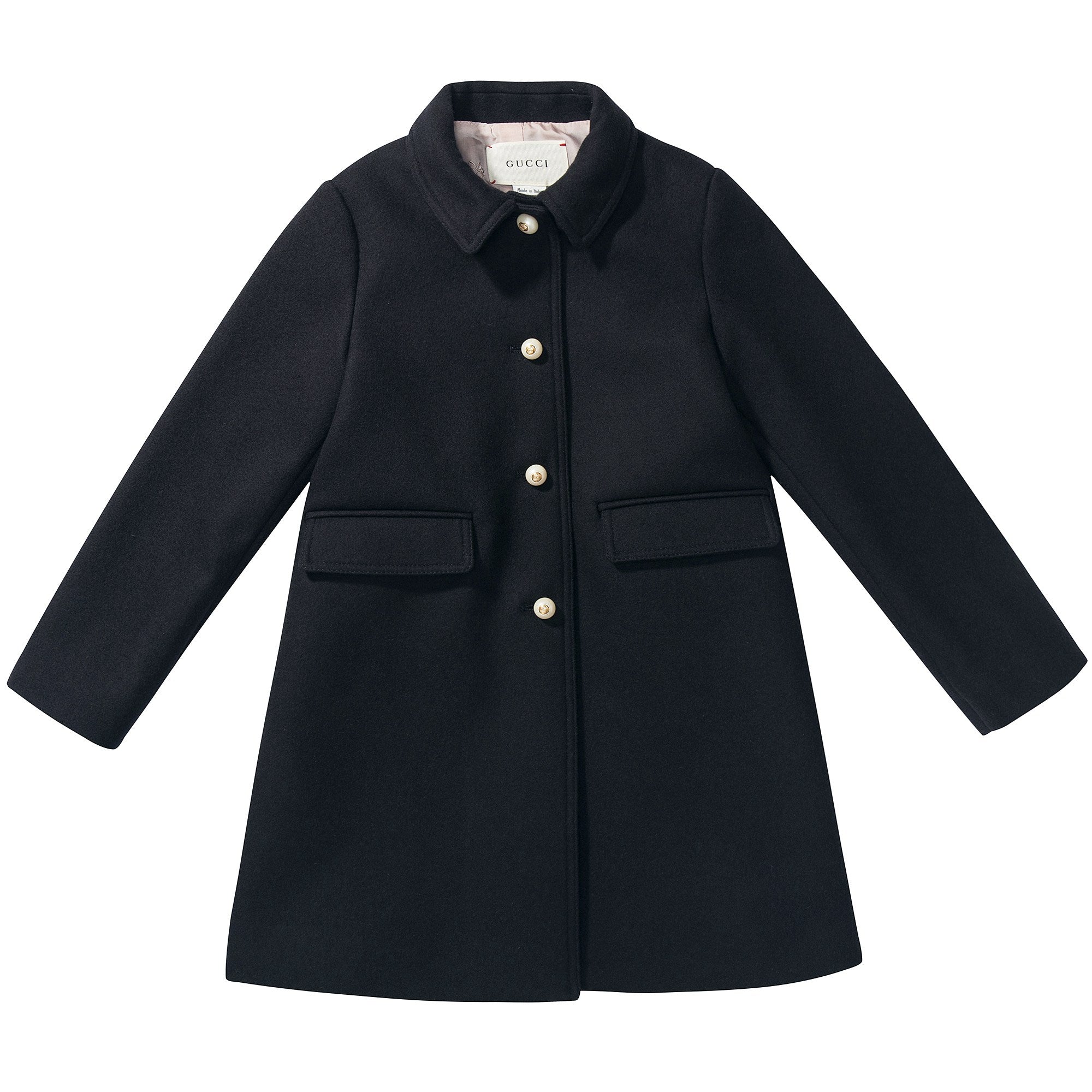 Girls Ink Blue  Wool  Coat