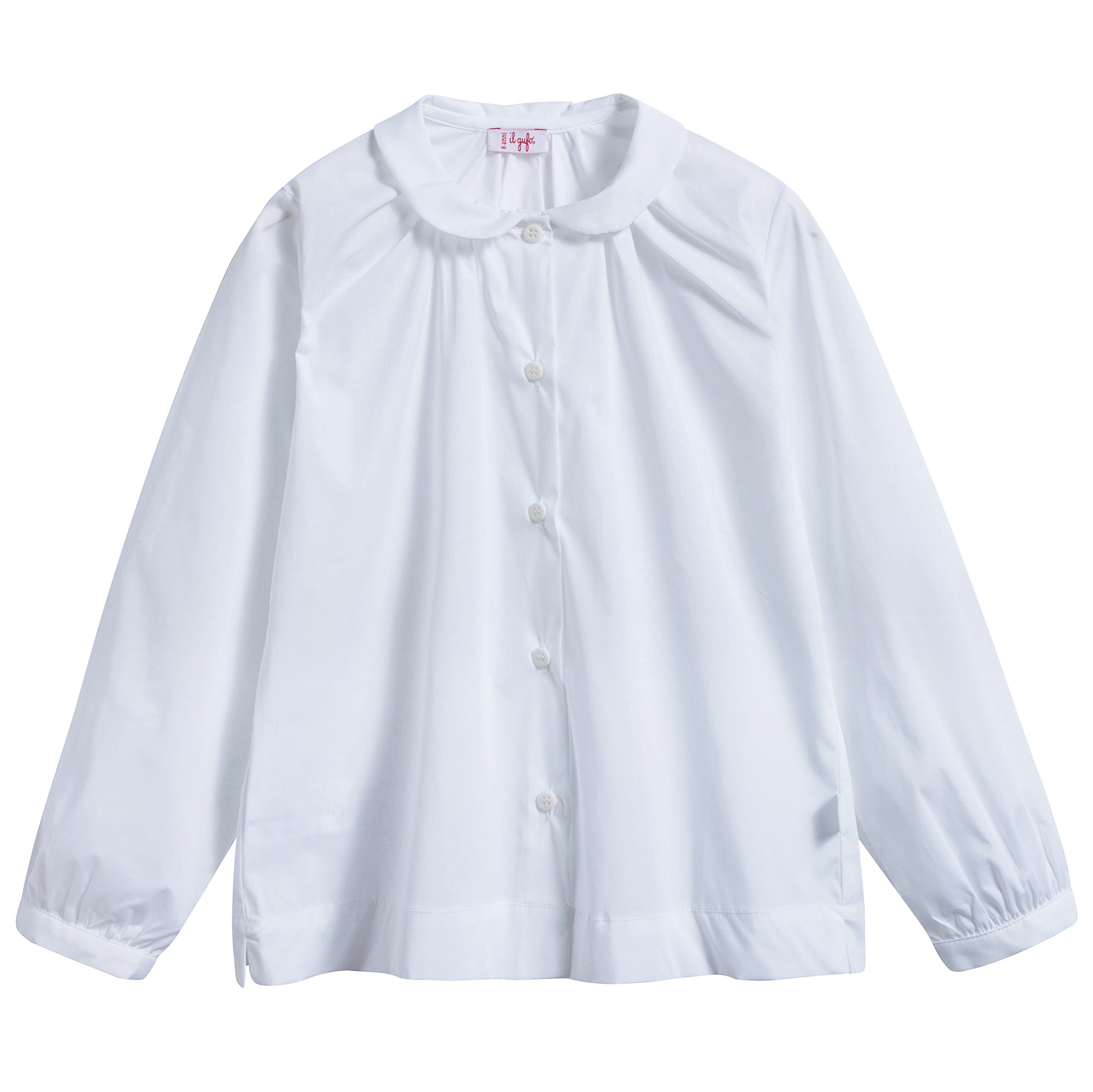 Girls White Cotton T-shirt