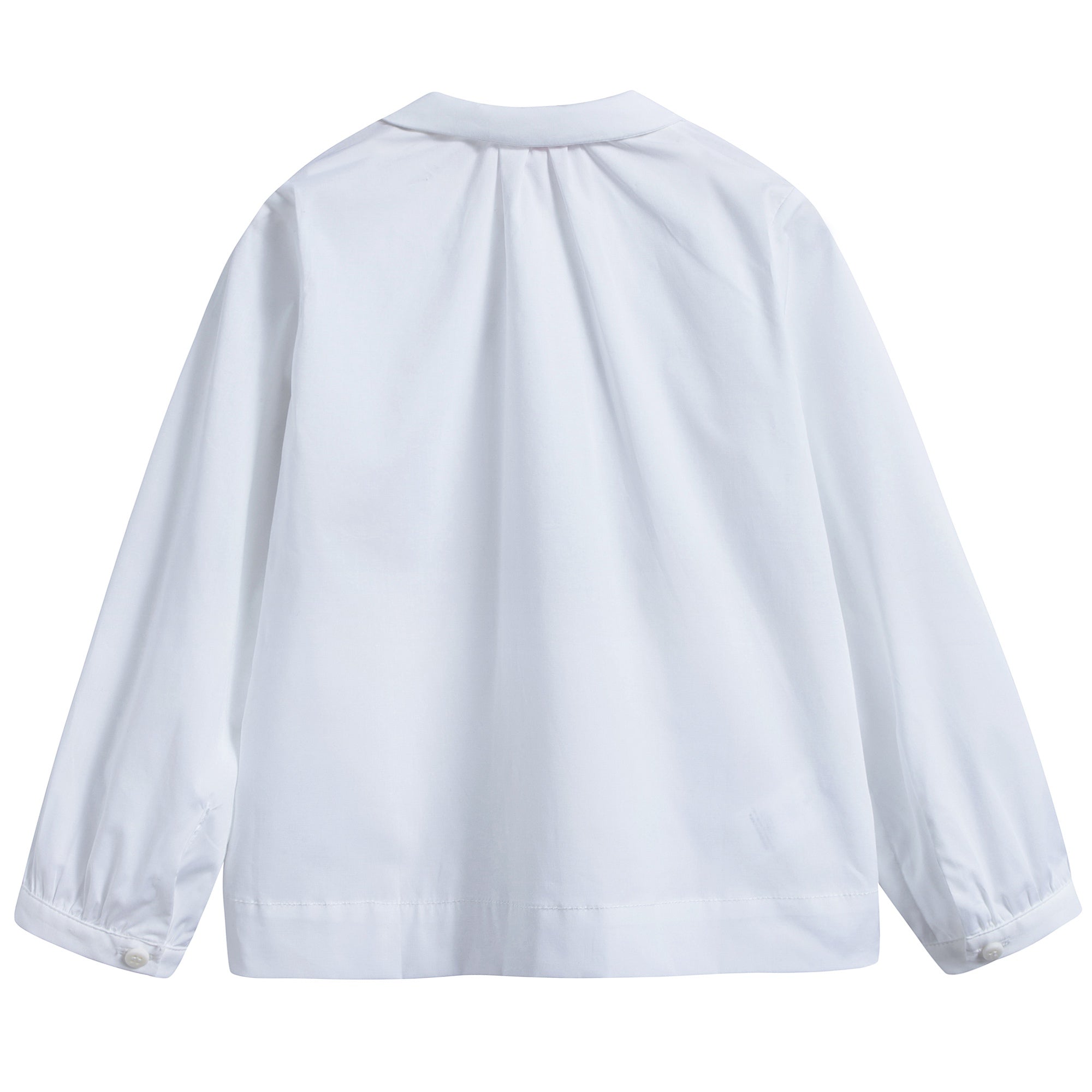 Girls White Cotton T-shirt