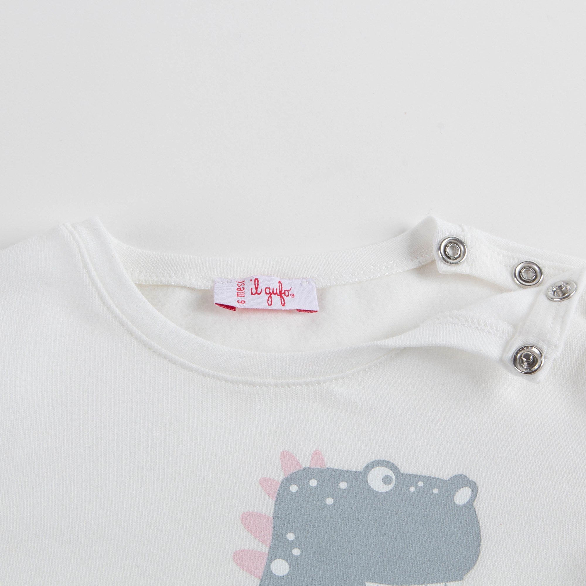 Baby Girls Milk & Pink Cotton T-shirt