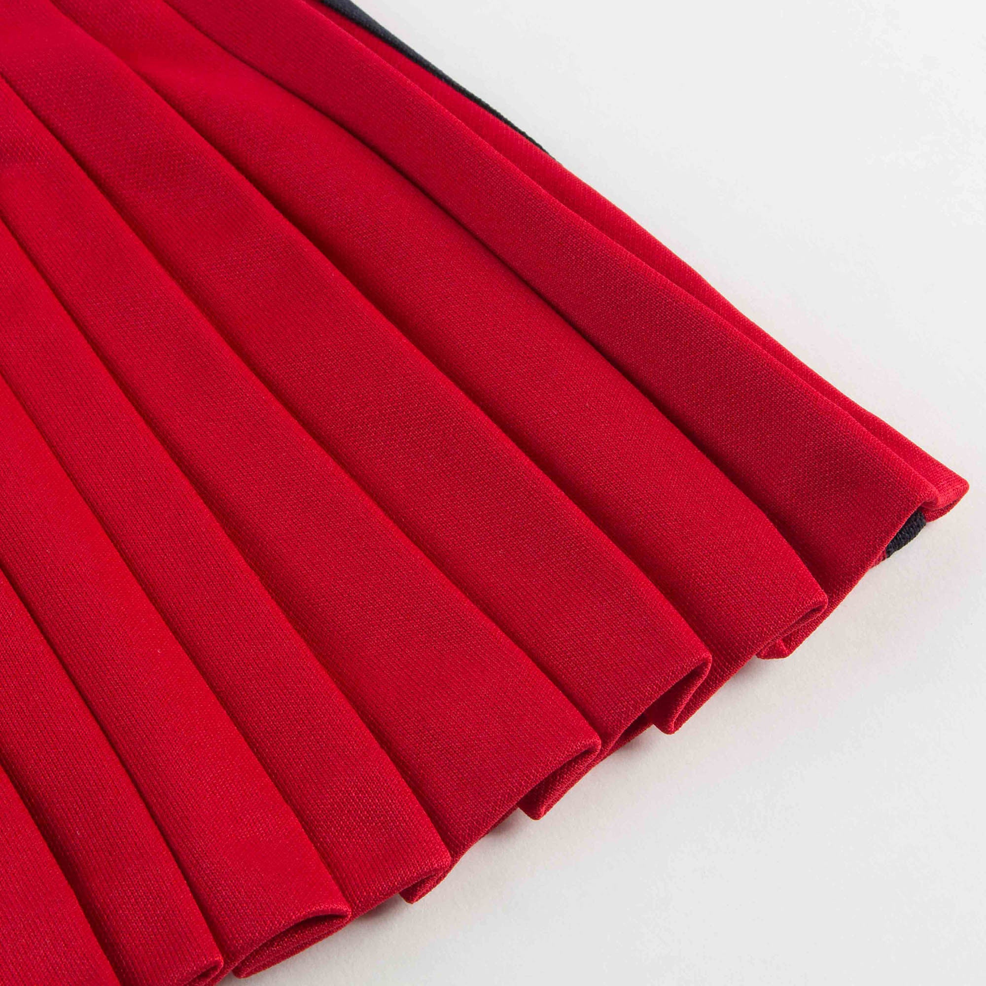 Girls Dark Red Ruffled Cotton Skirt