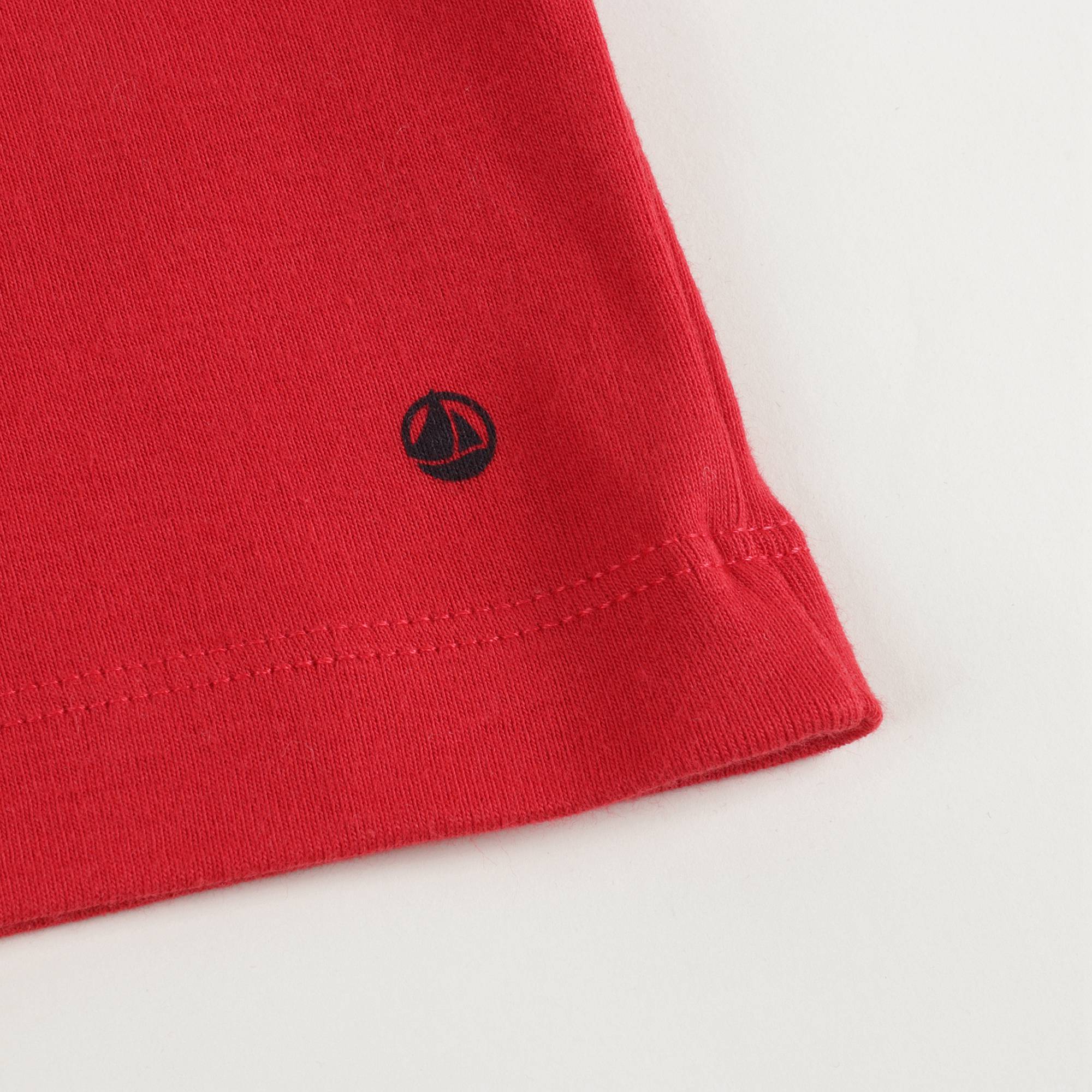 Girls Red Cotton Turtleneck