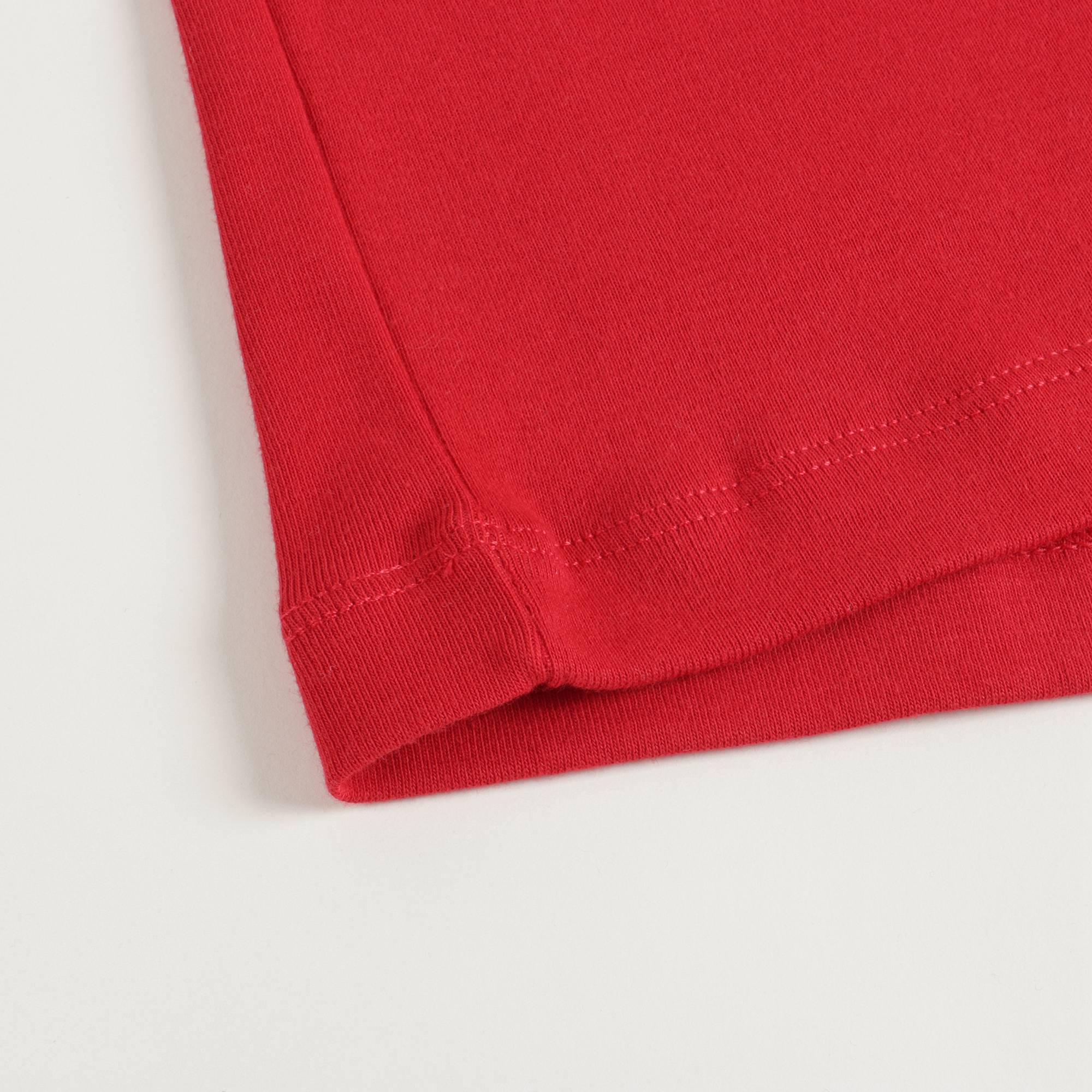 Girls Red Cotton Turtleneck