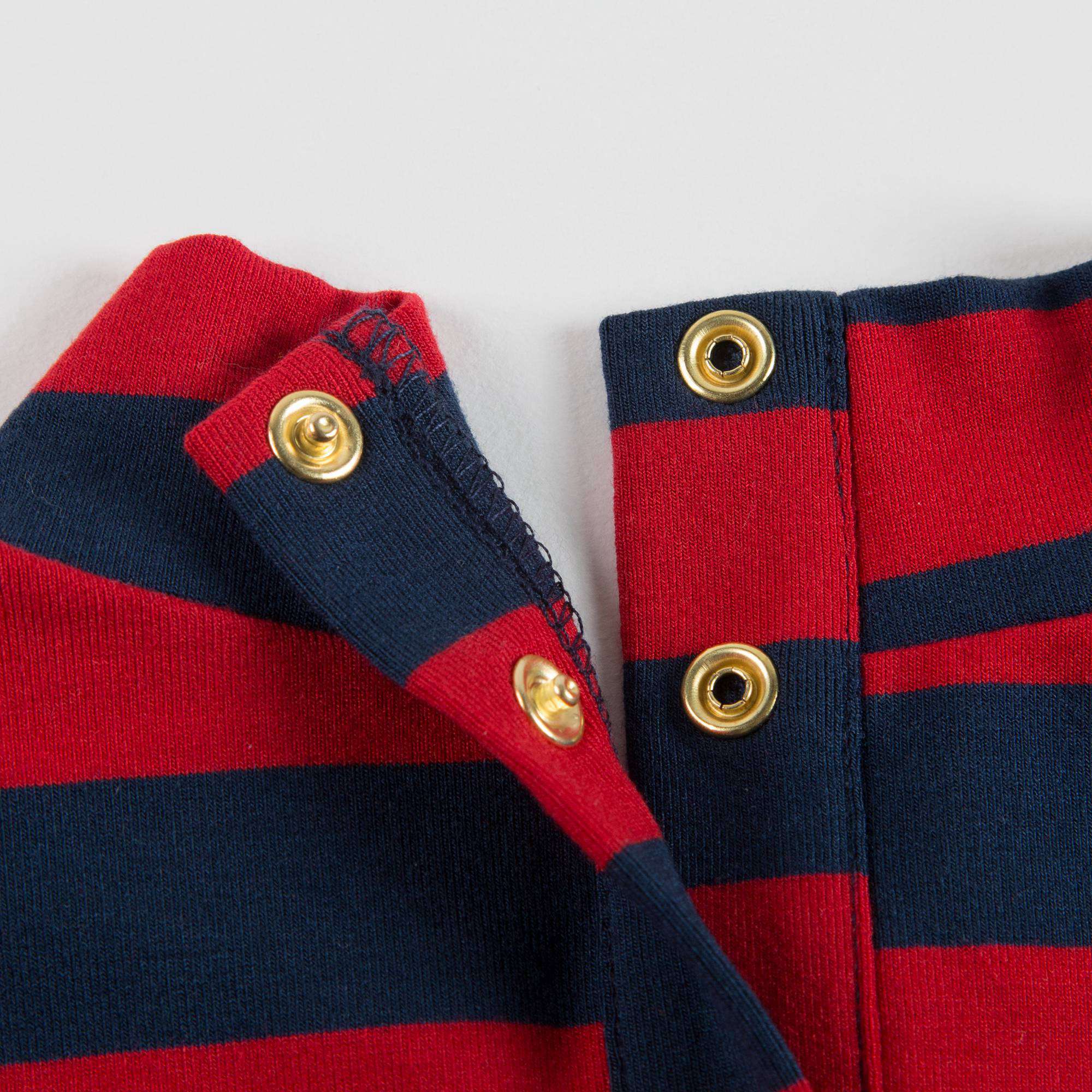 Girls Red & Blue Striped Dress